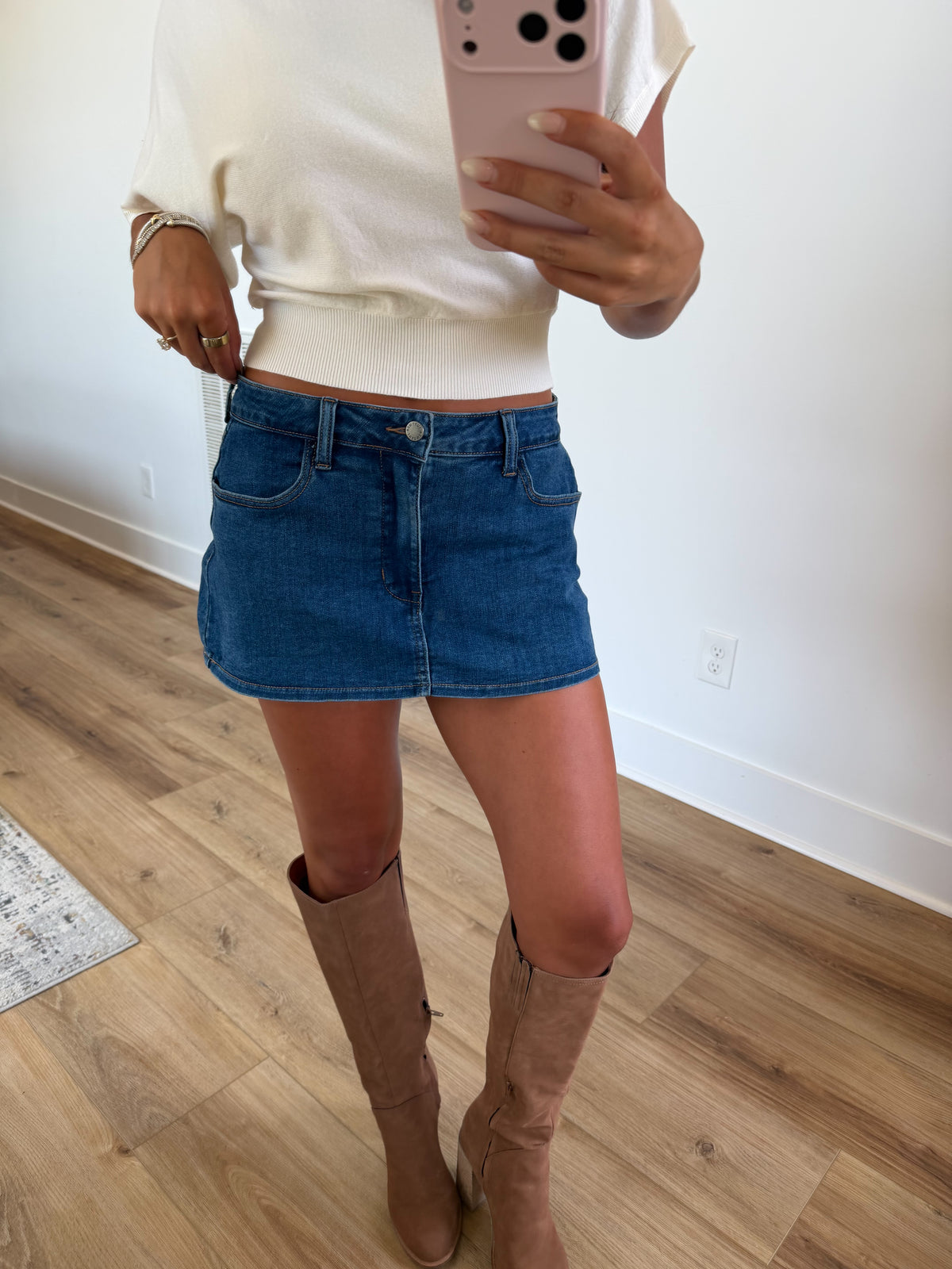 Medium Denim Skort