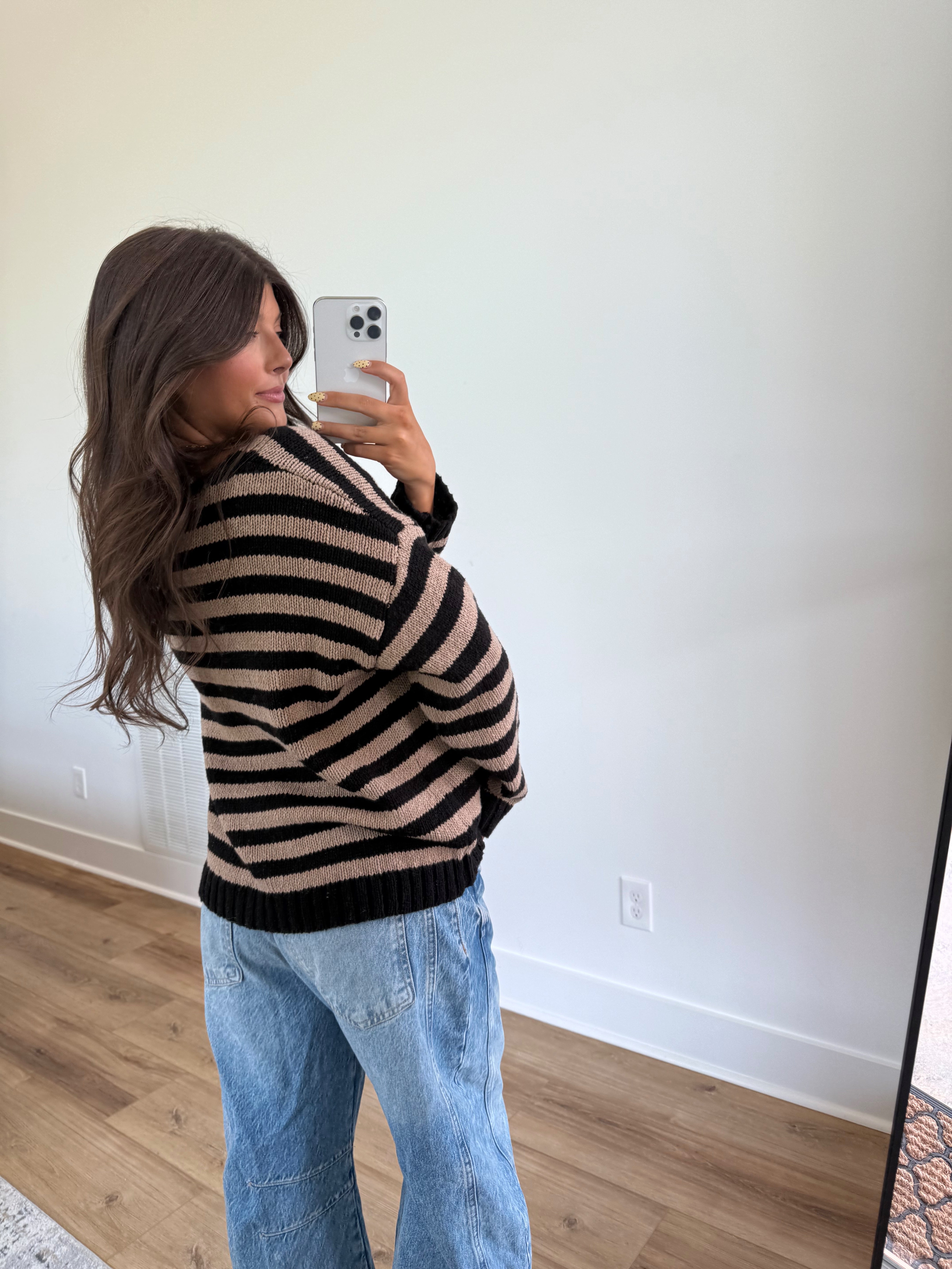Dallas Stripe Sweater (Brown/Black)