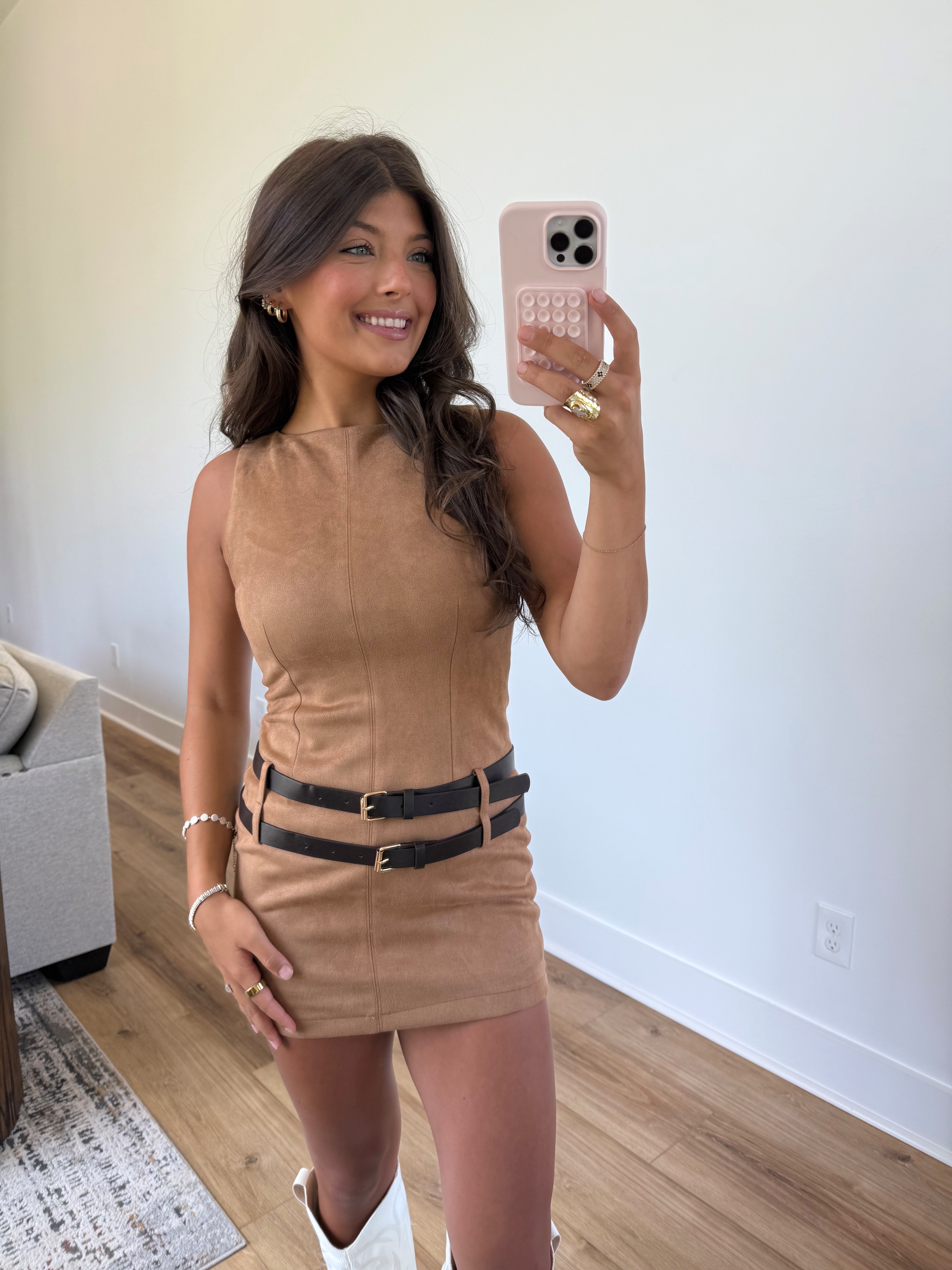 Double Buckle Babe Mini Dress