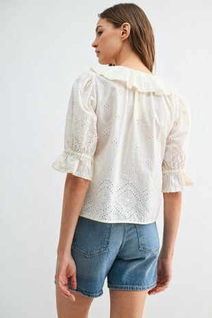 Eloise Eyelet Top (Cream)