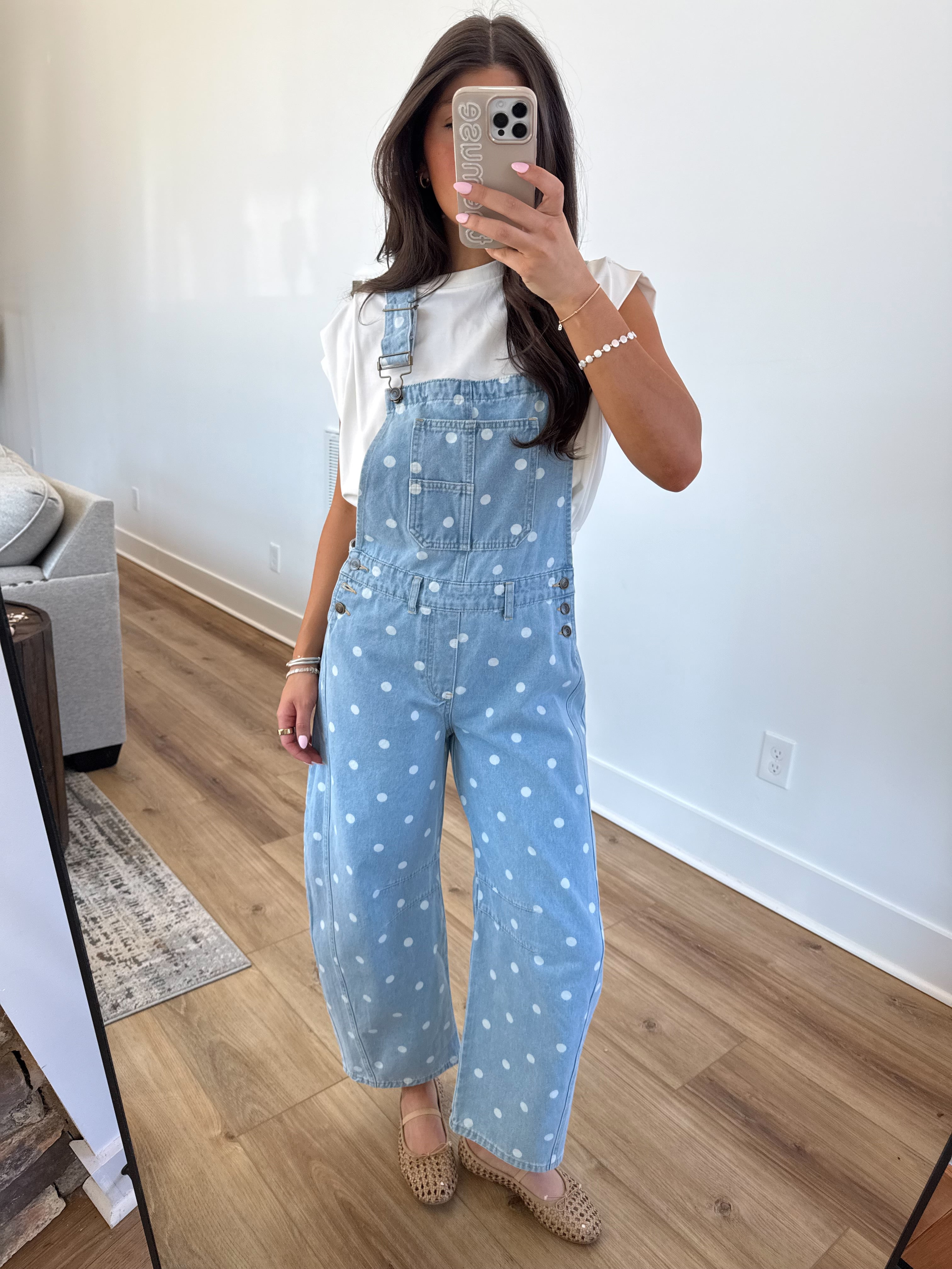 The Bluebell Dot Overalls (Restock)