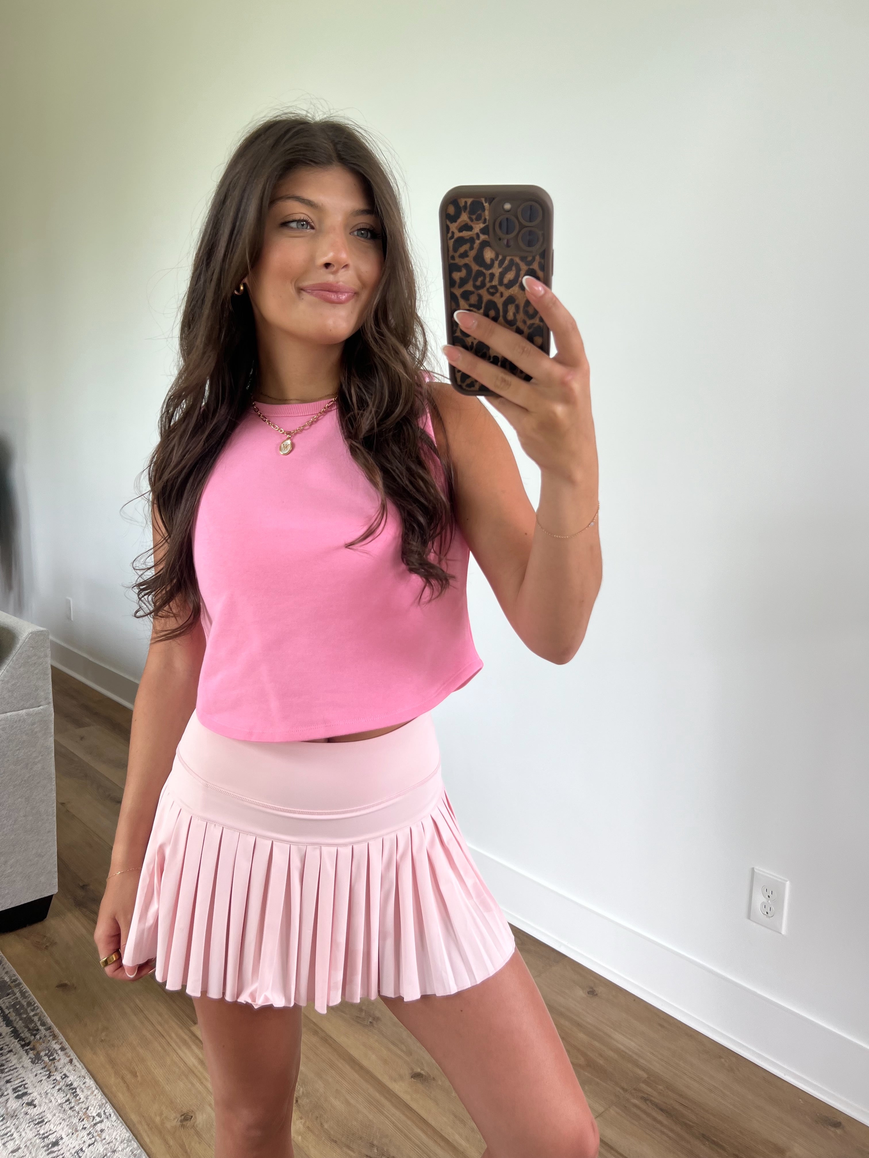 Pink Pleated Tennis Skirt