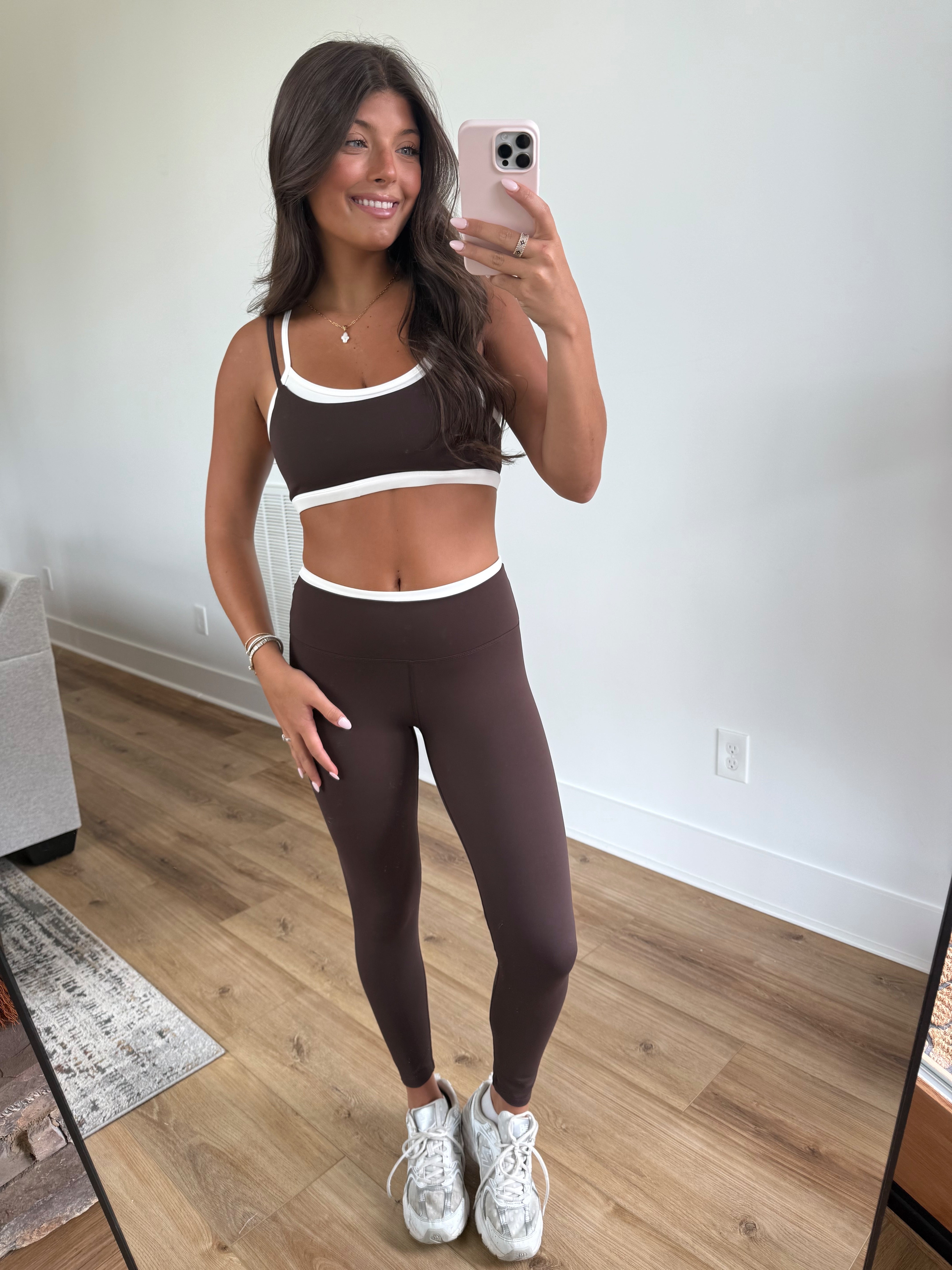 Brown Layered SPORTS BRA
