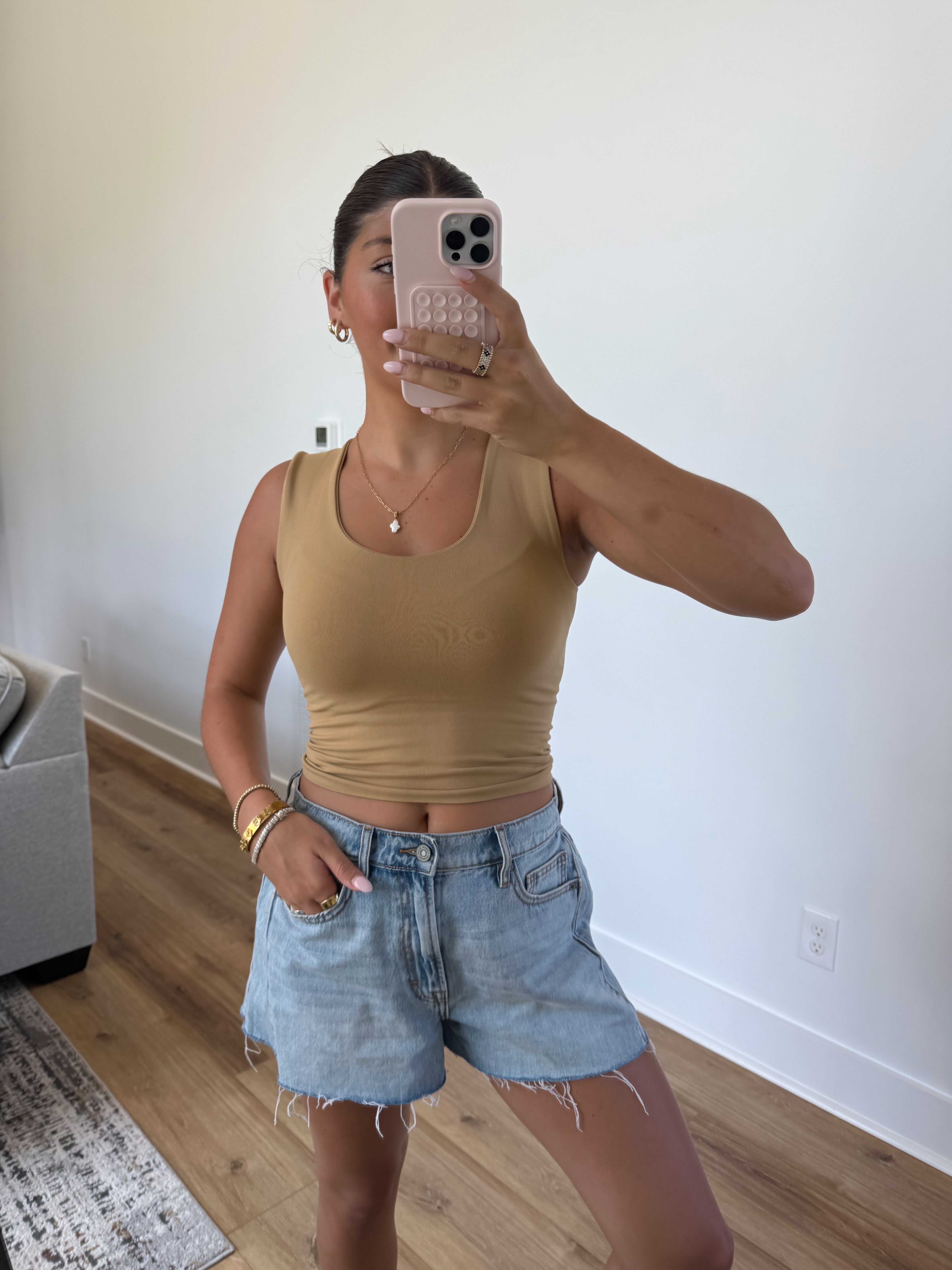 (Coffee) Double Lined Seamless Tank