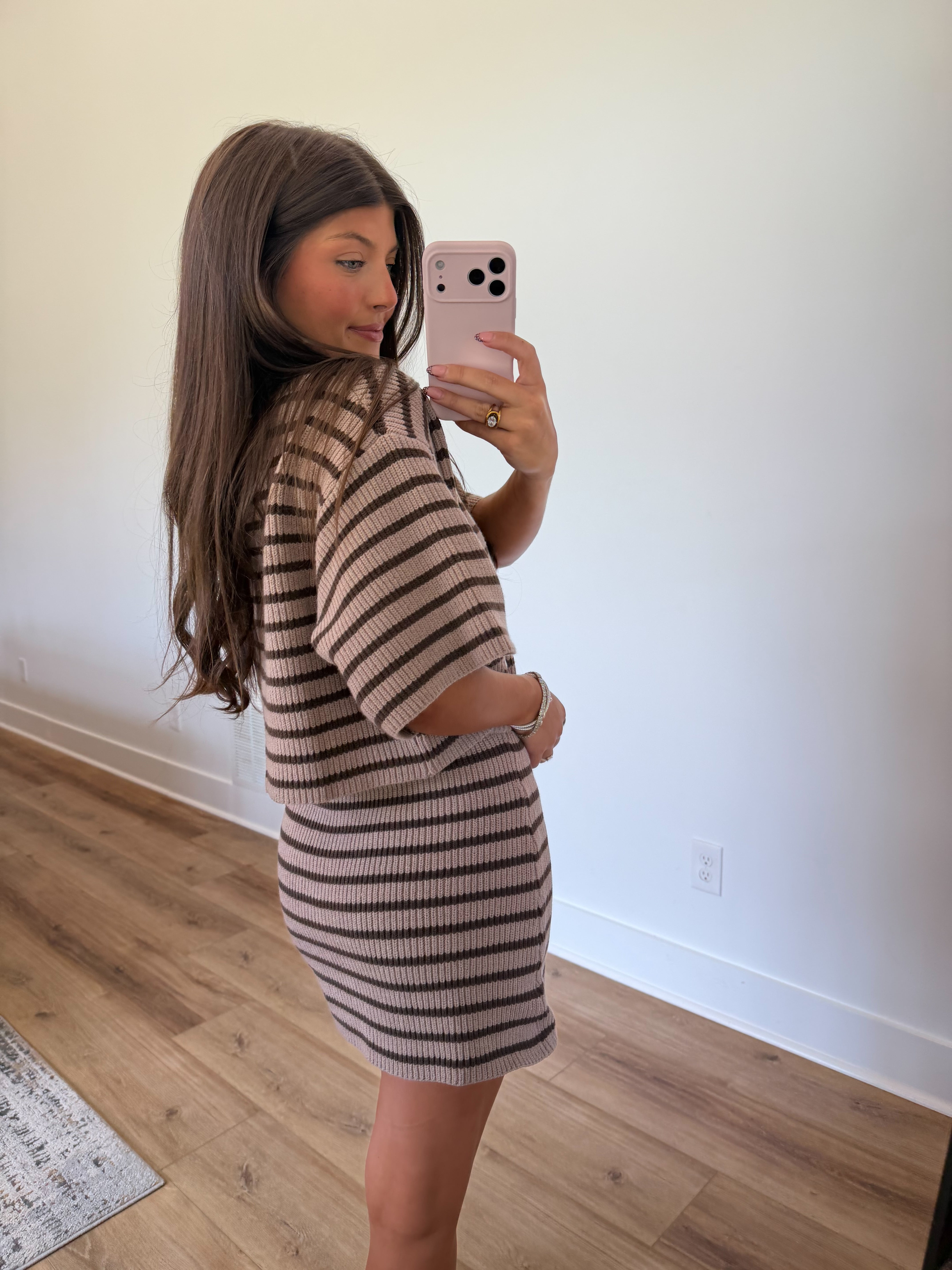 Acquired Stripe Skort Set