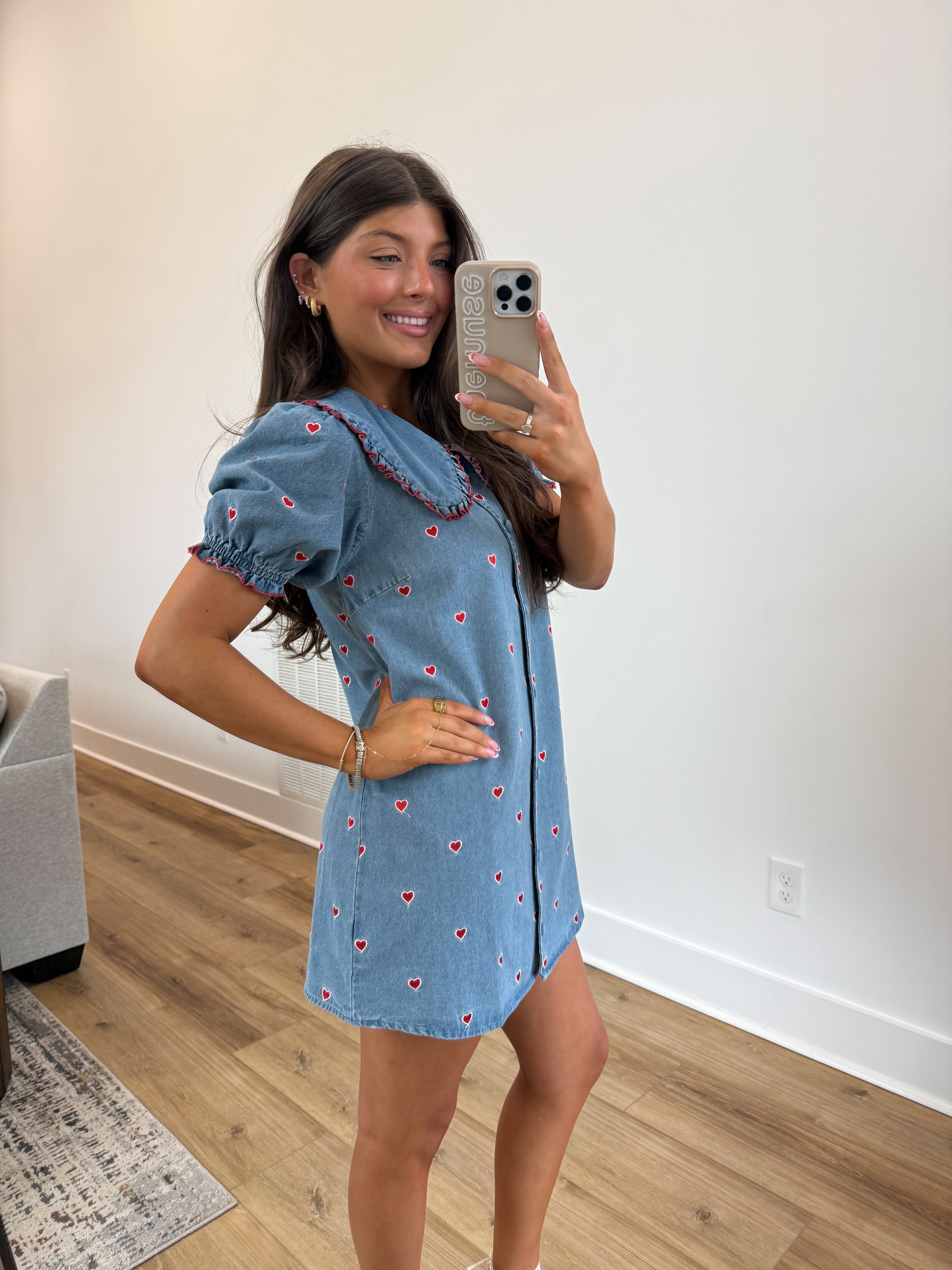 Candy Hearts Denim Dress