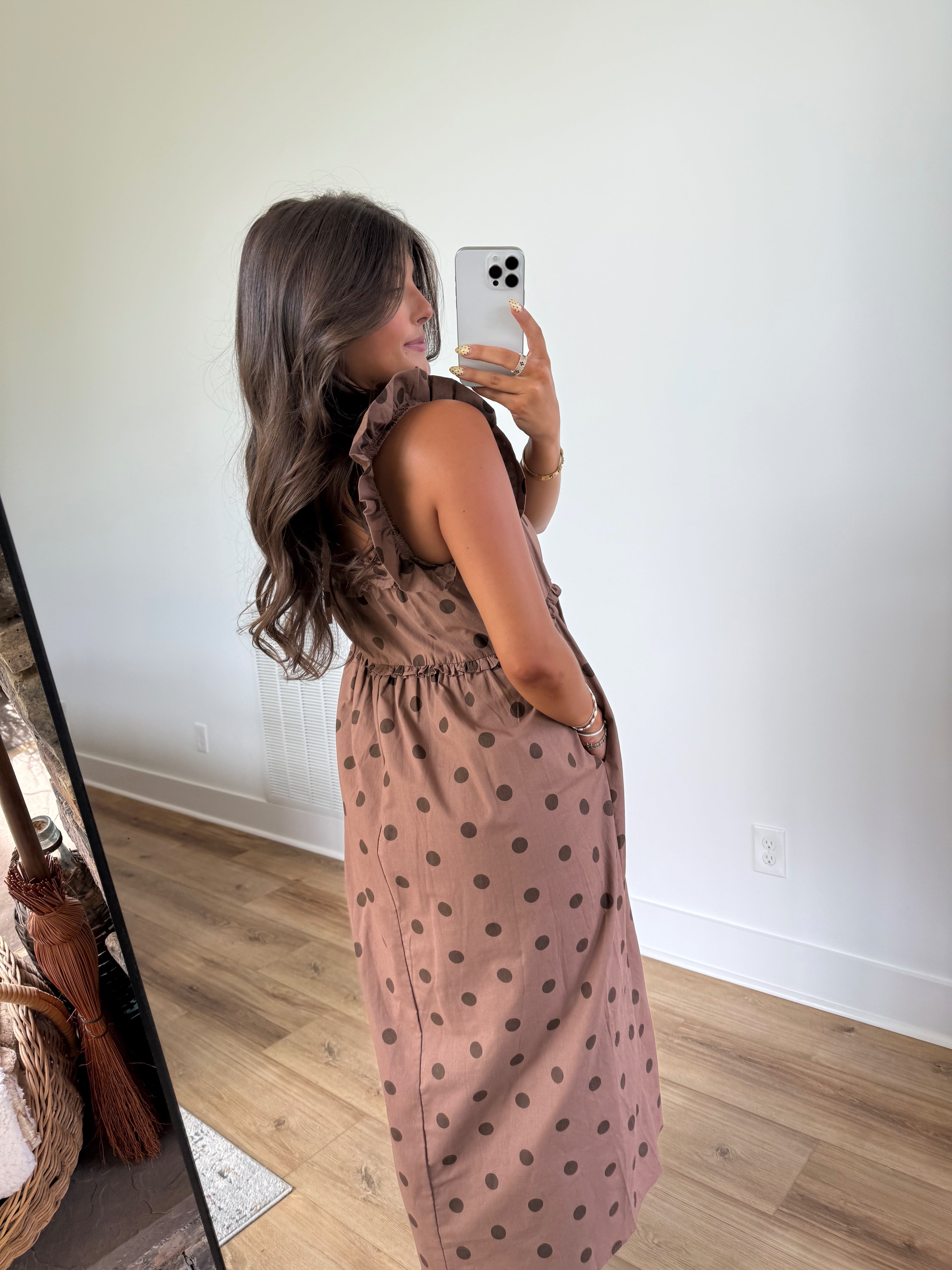 Autumn Polka-Dot Maxi
