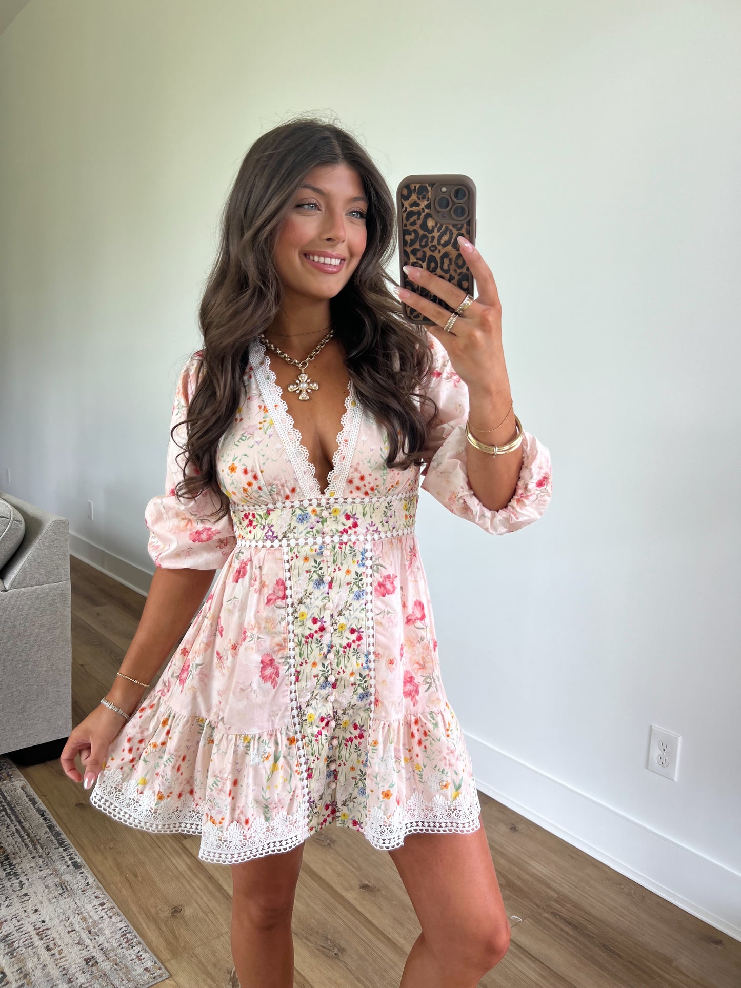 Vintage Tea Mini Dress