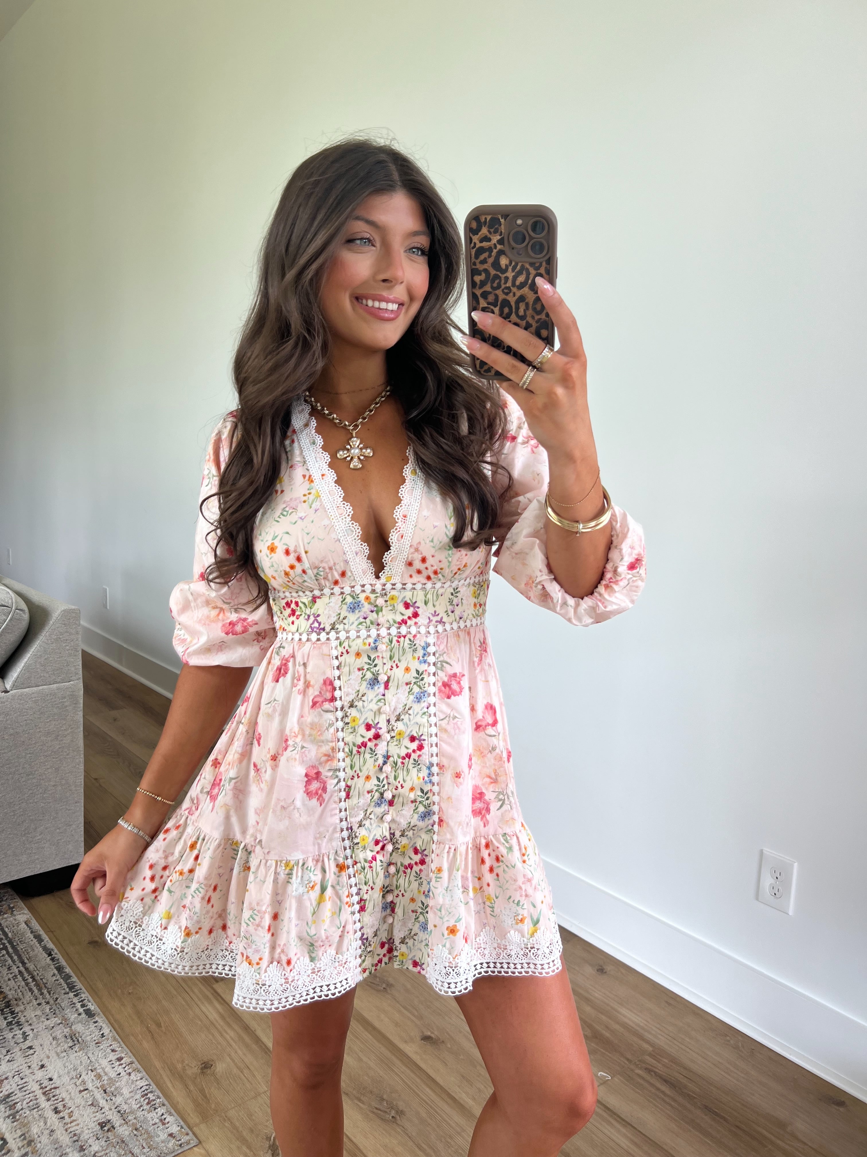 Vintage Tea Mini Dress