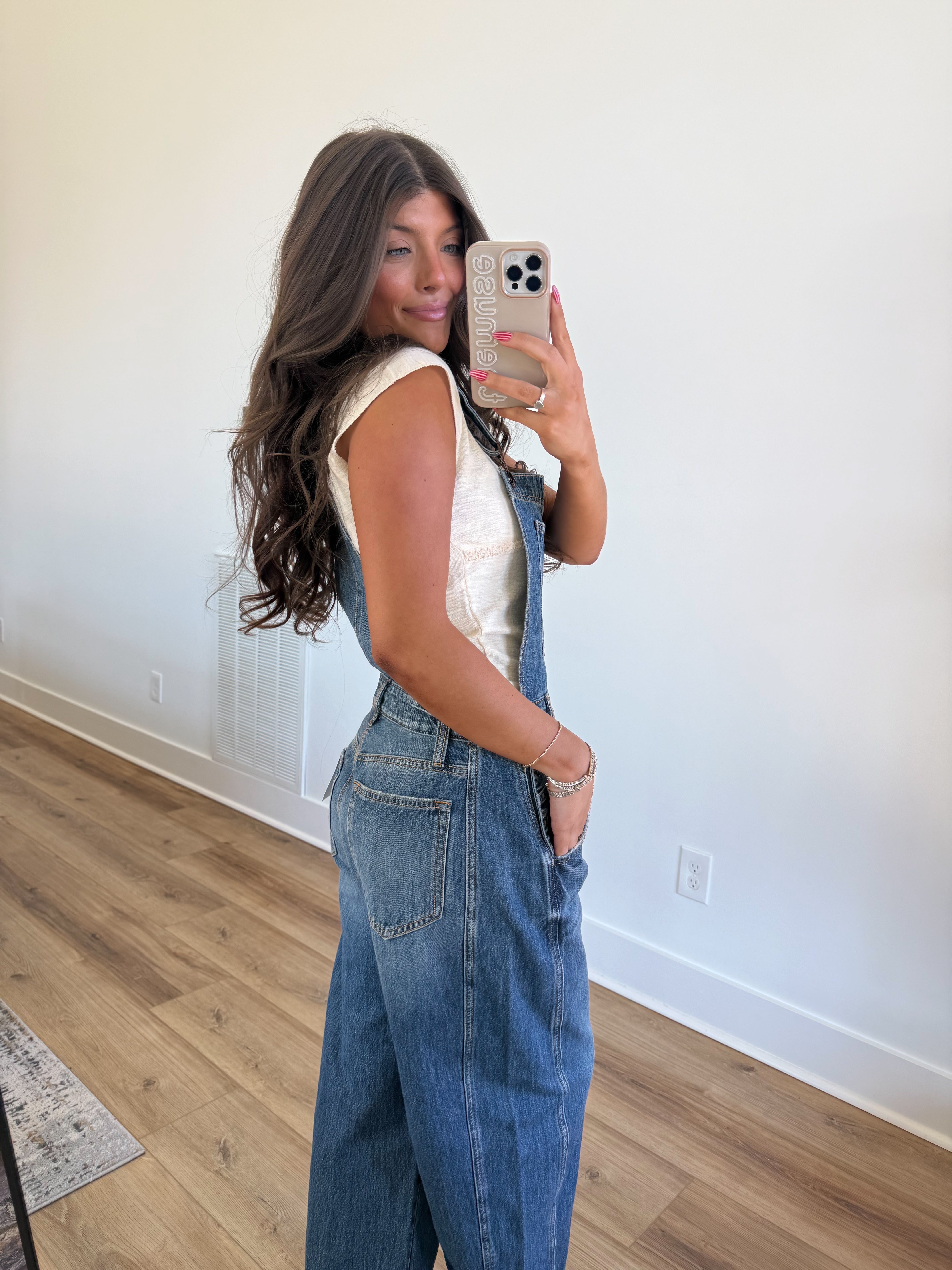 Denim Barrel Overalls