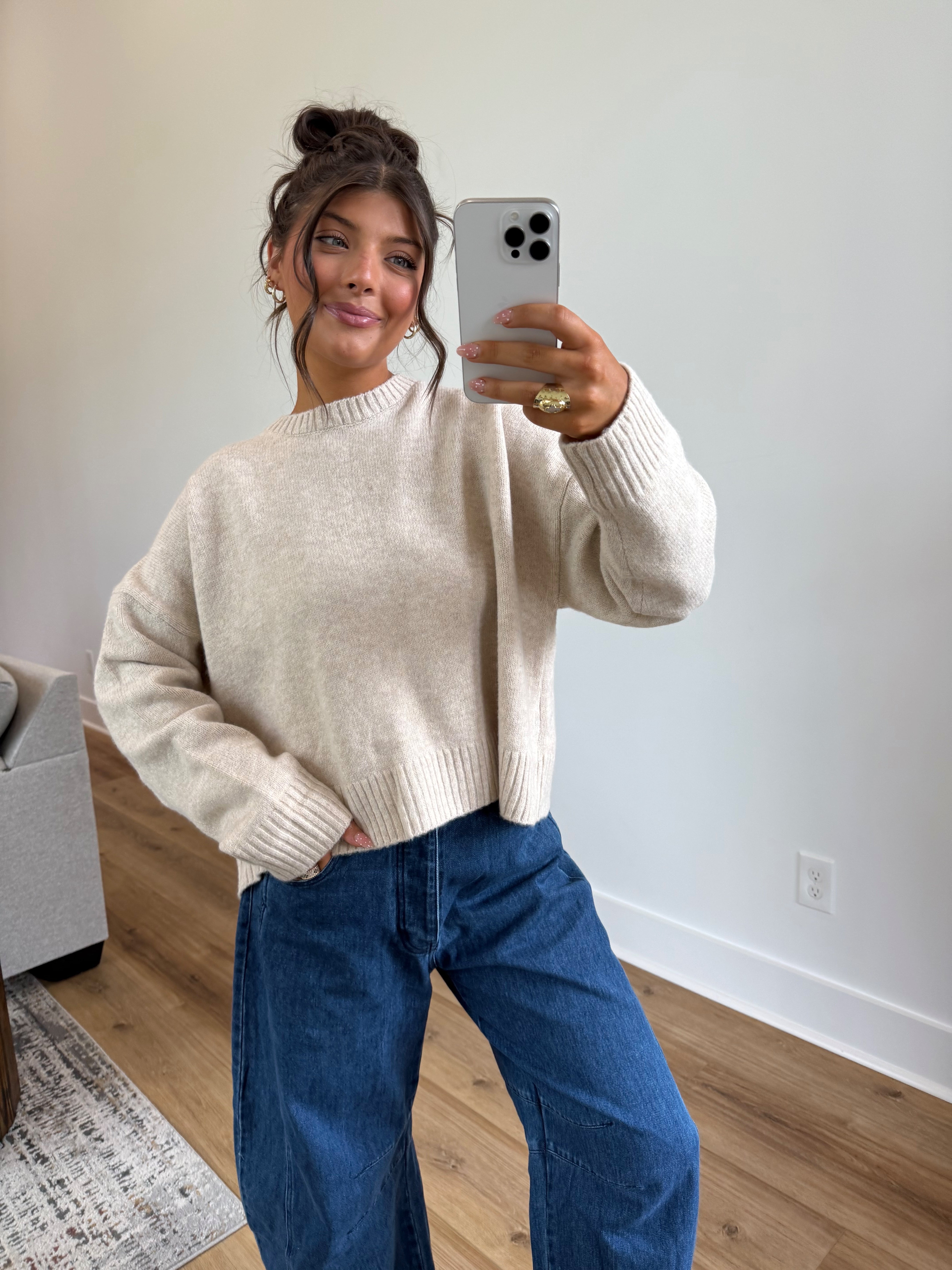 Cozy Caramel Bow Sweater