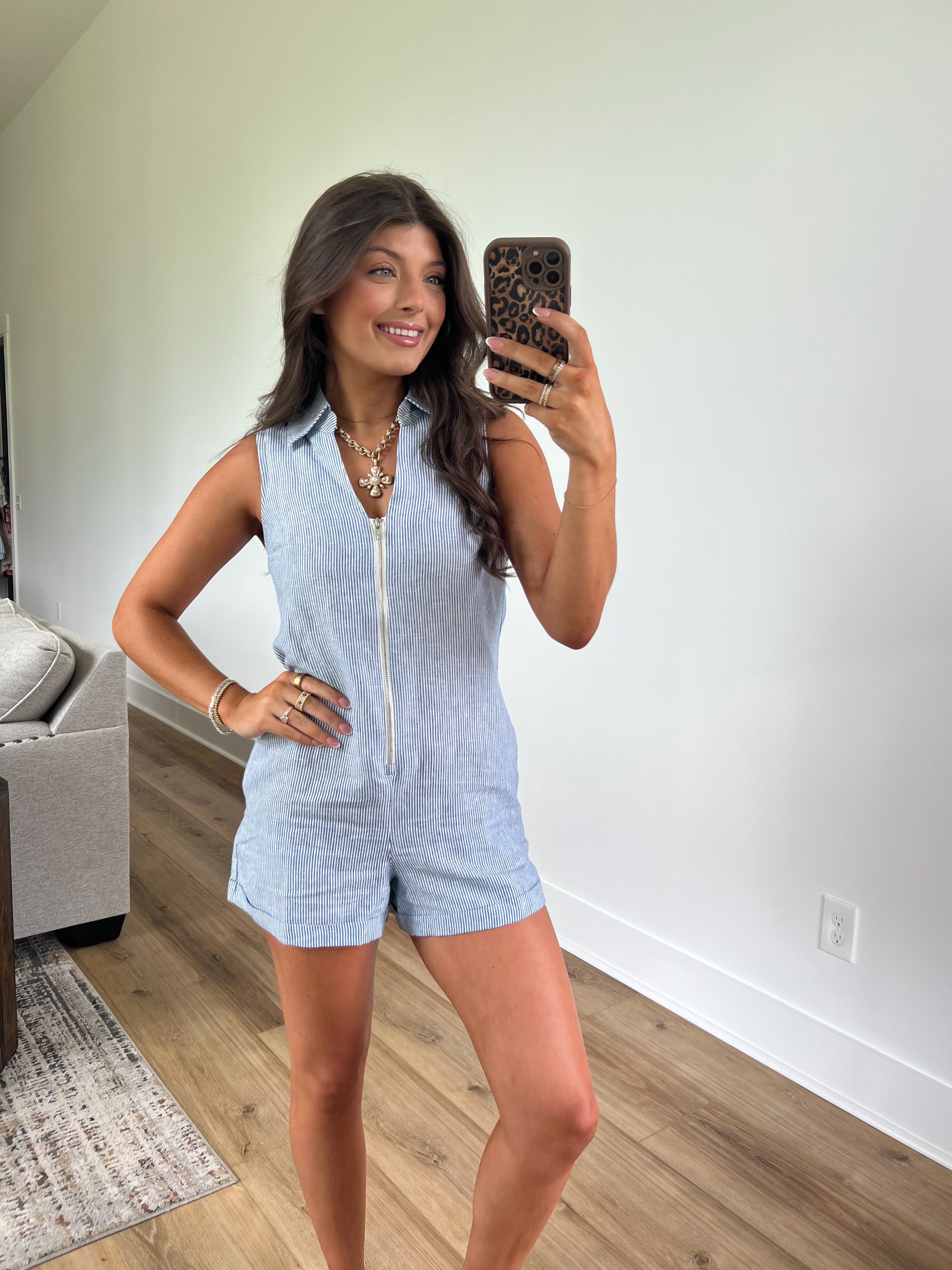 Seersucker Romper