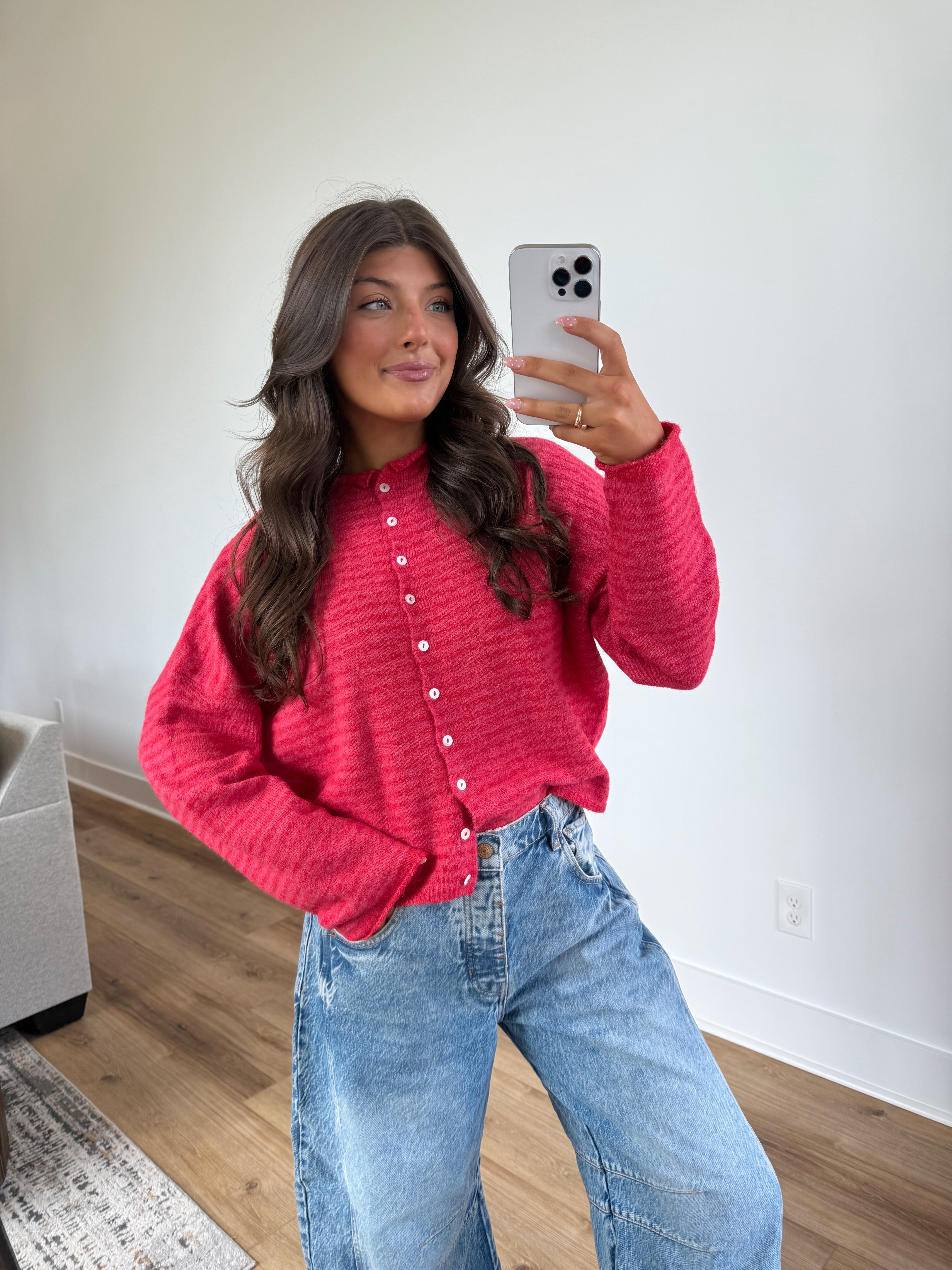 Best Dress Cardigan (Strawberry Stripes)