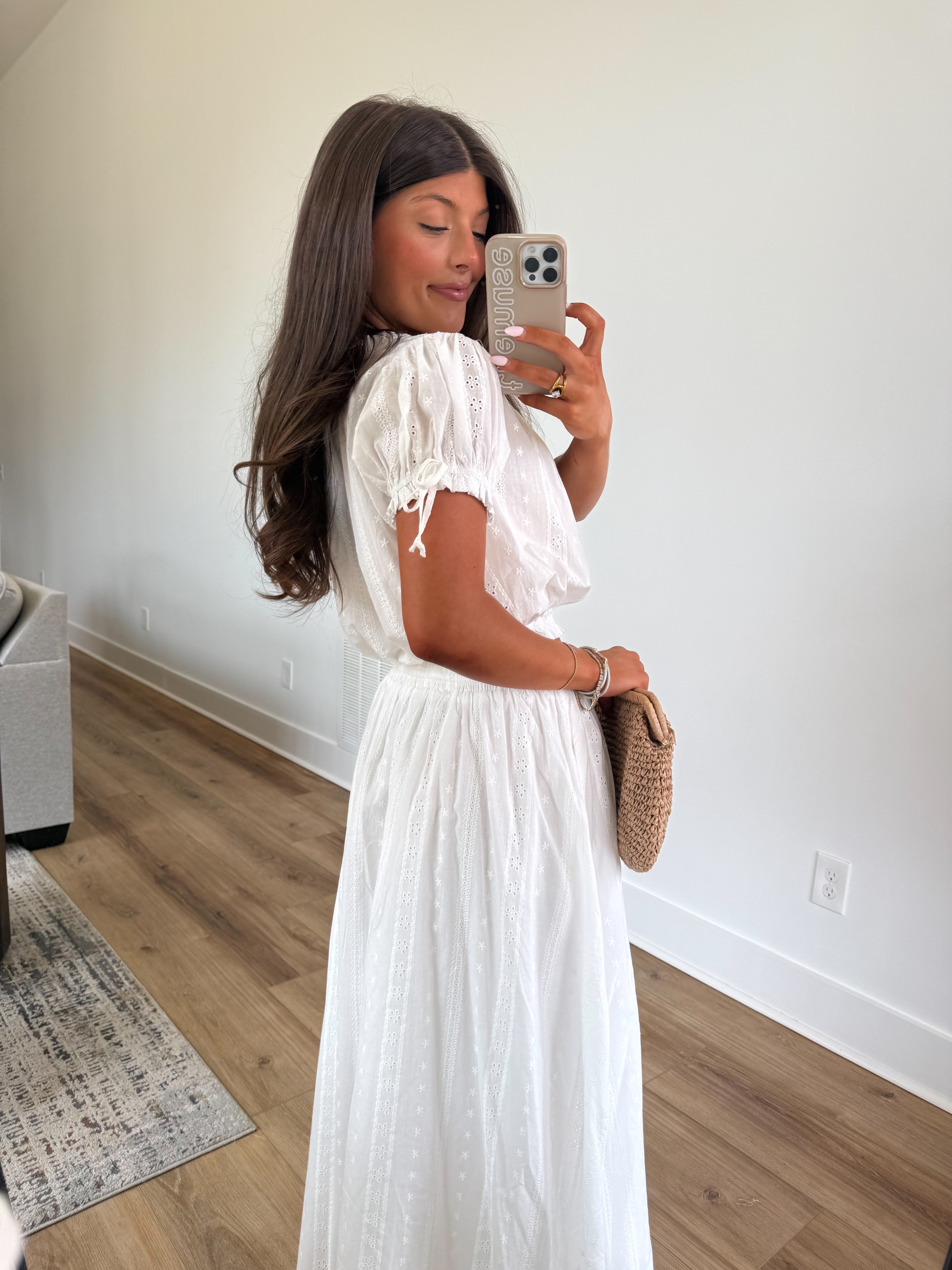 Sweet Eyelet Skirt Set