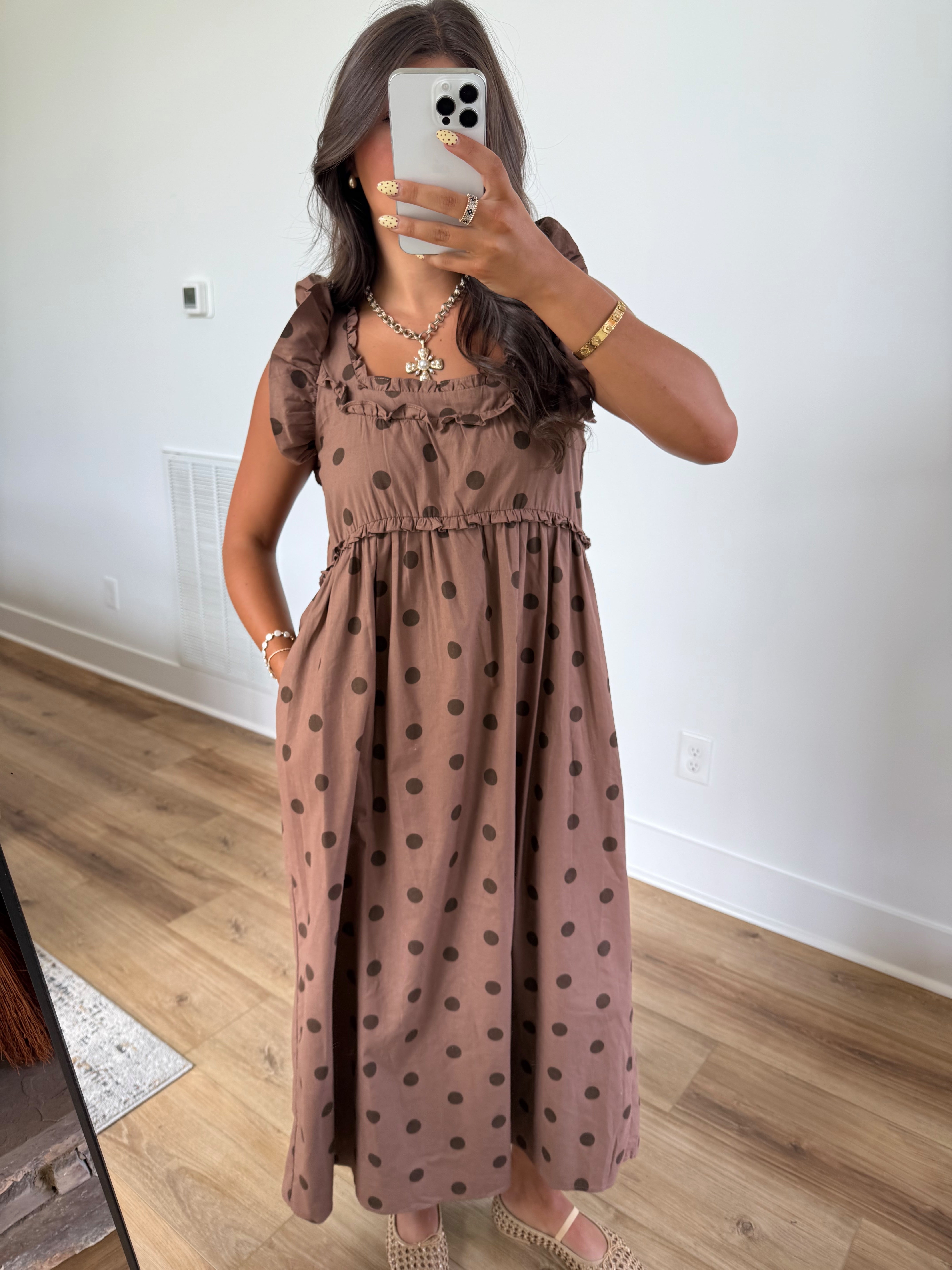 Autumn Polka-Dot Maxi