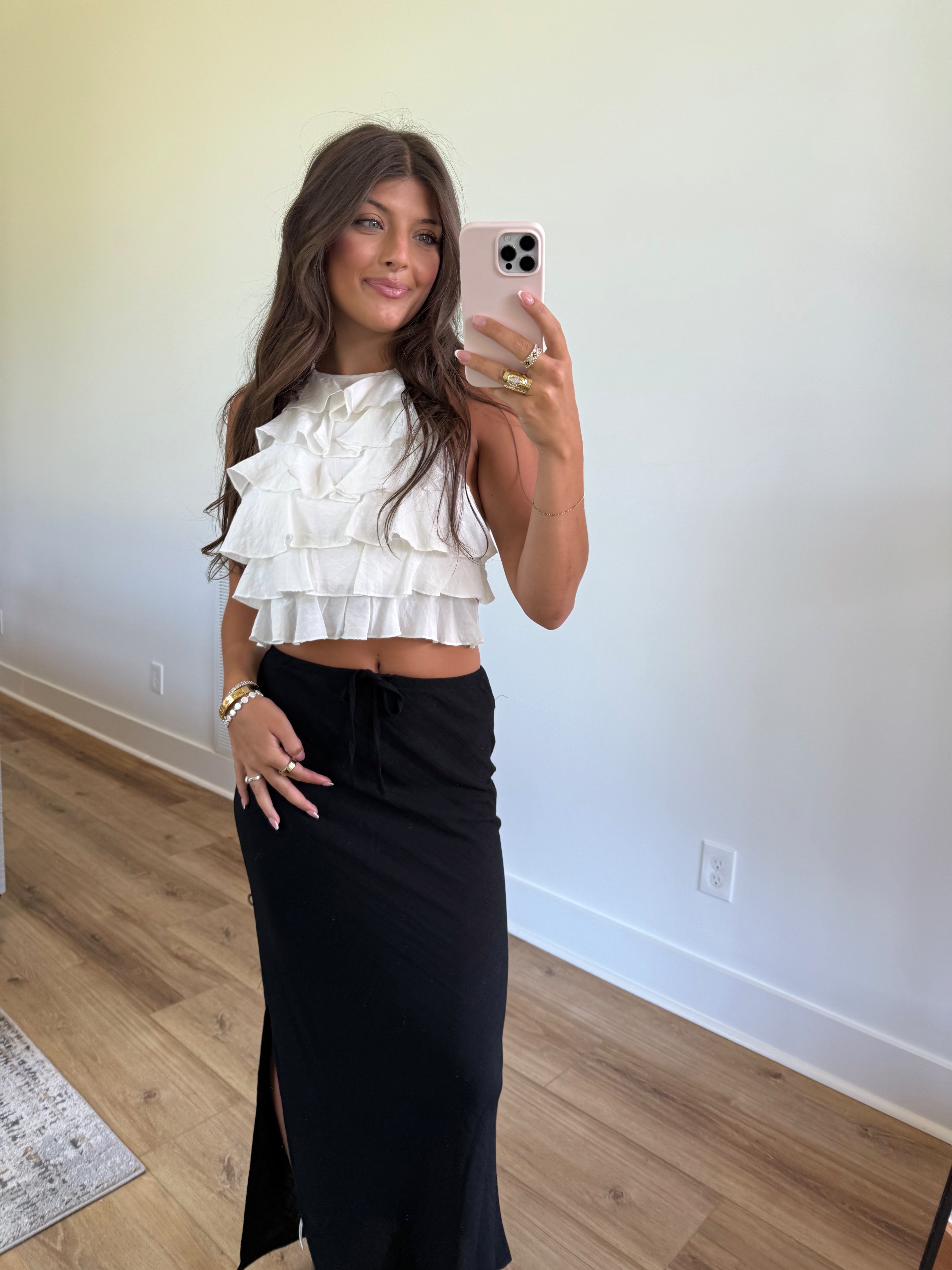 Ocean Whip Ruffle Top
