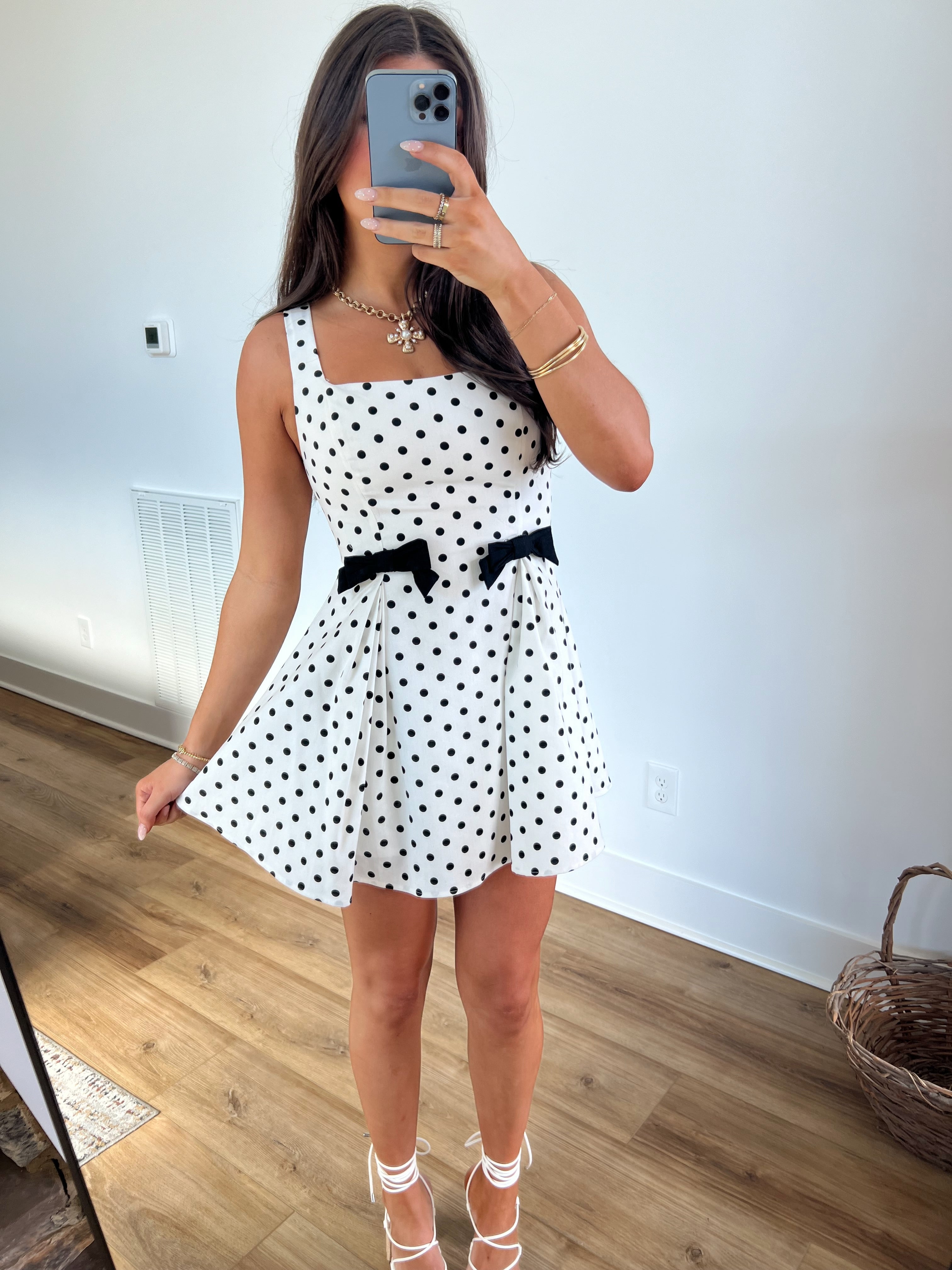 Chateau Bow Mini Dress