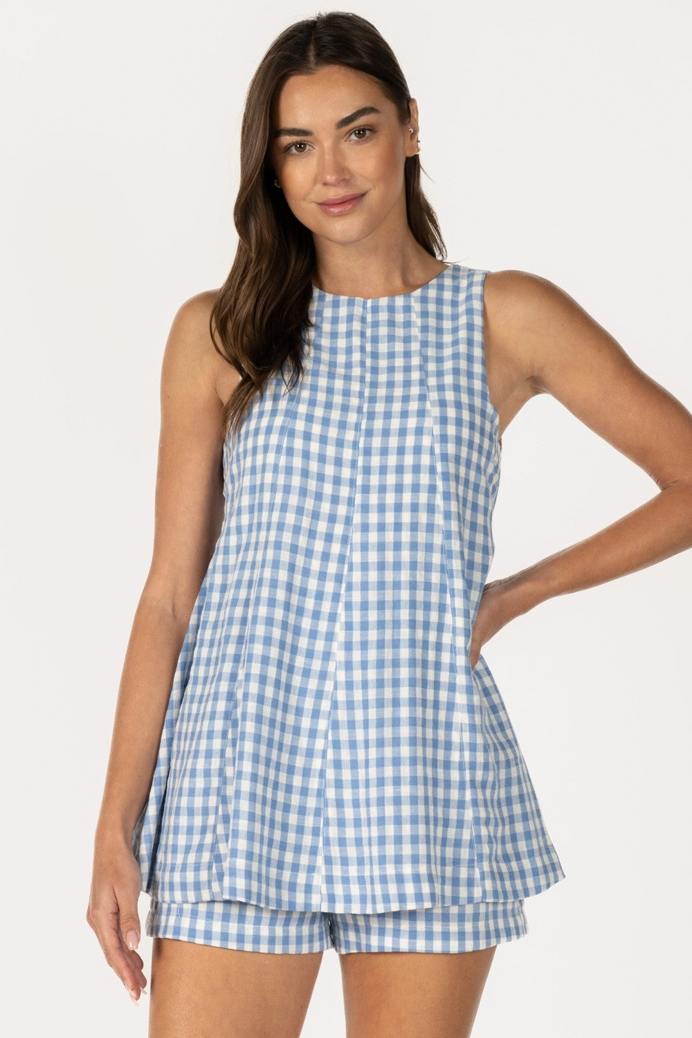 The Bluebell Gingham Romper (PRE-ORDER (1-2 weeks)/ Restock)