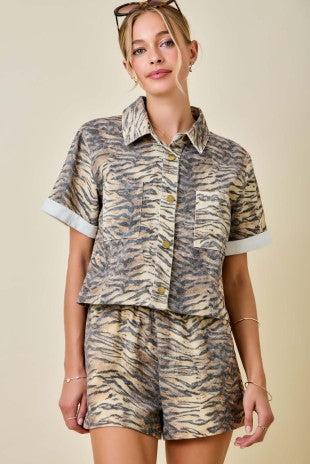 Belmont Tiger Button-Up