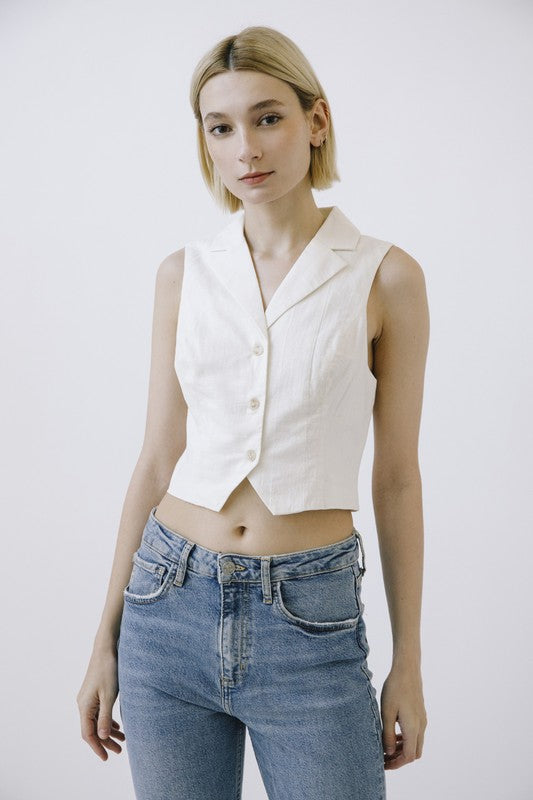 Linen Vest Top