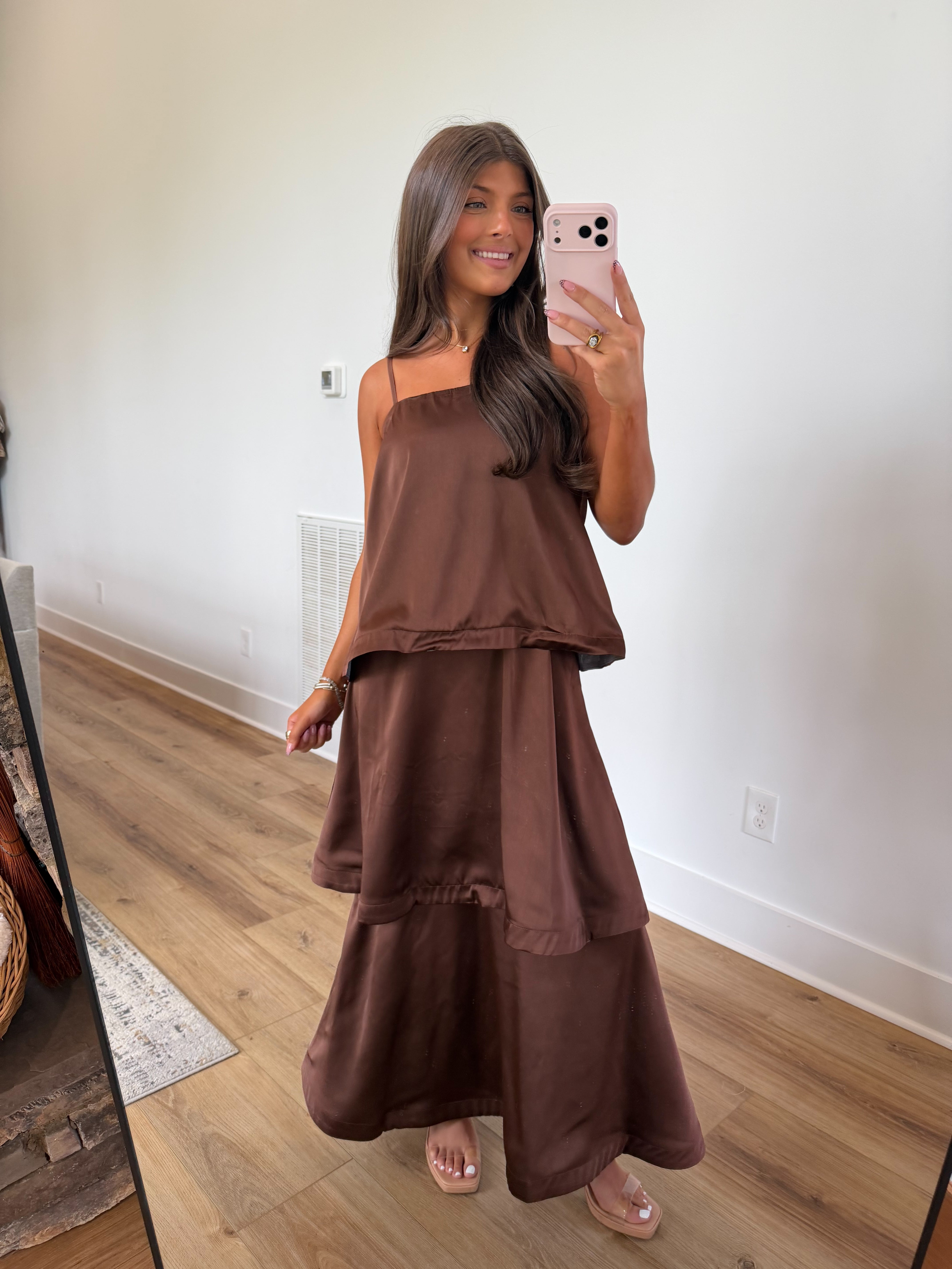The Satin Haven Maxi (Brown)