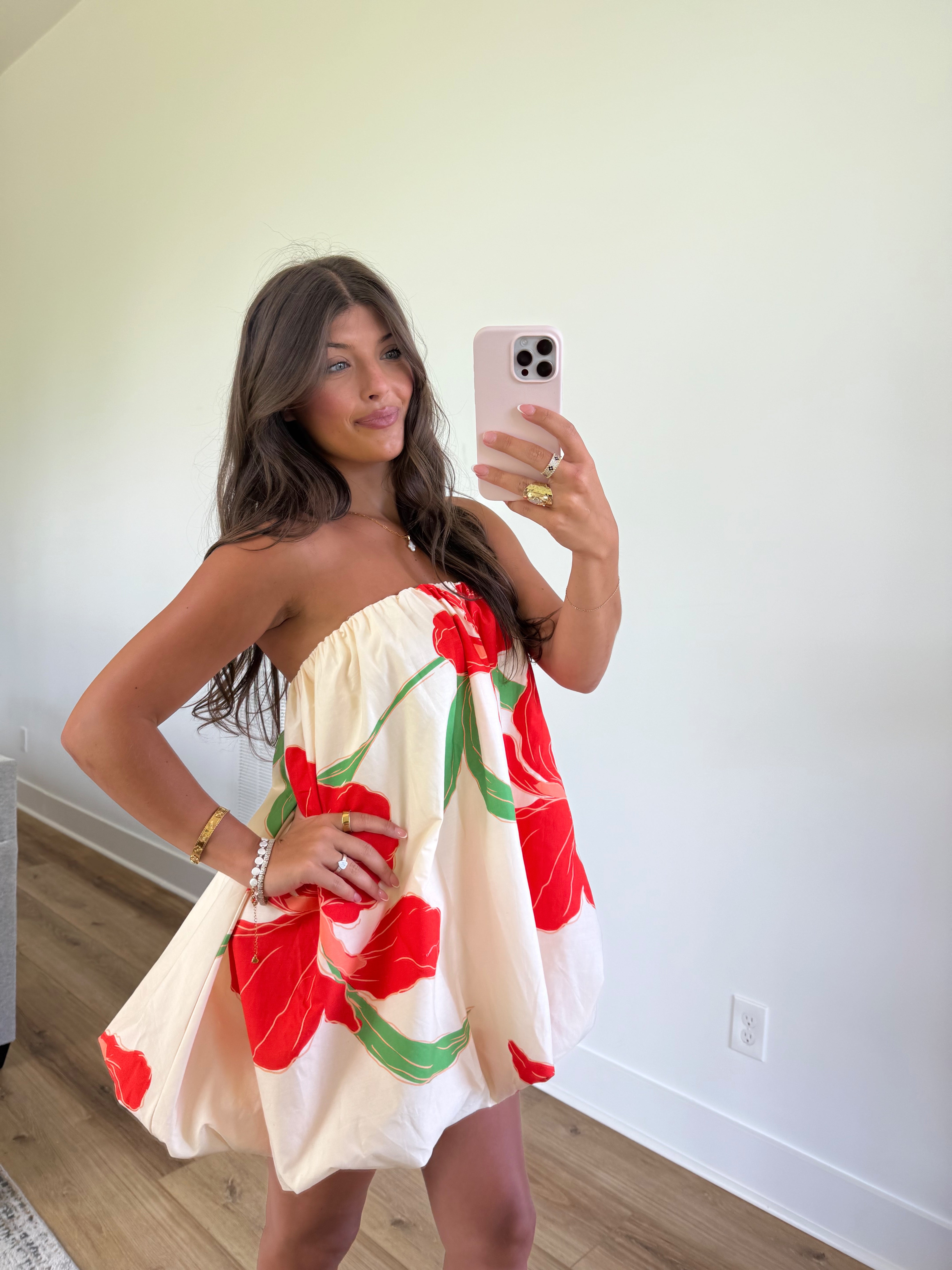 Poppy Bubble Bow Mini Dress