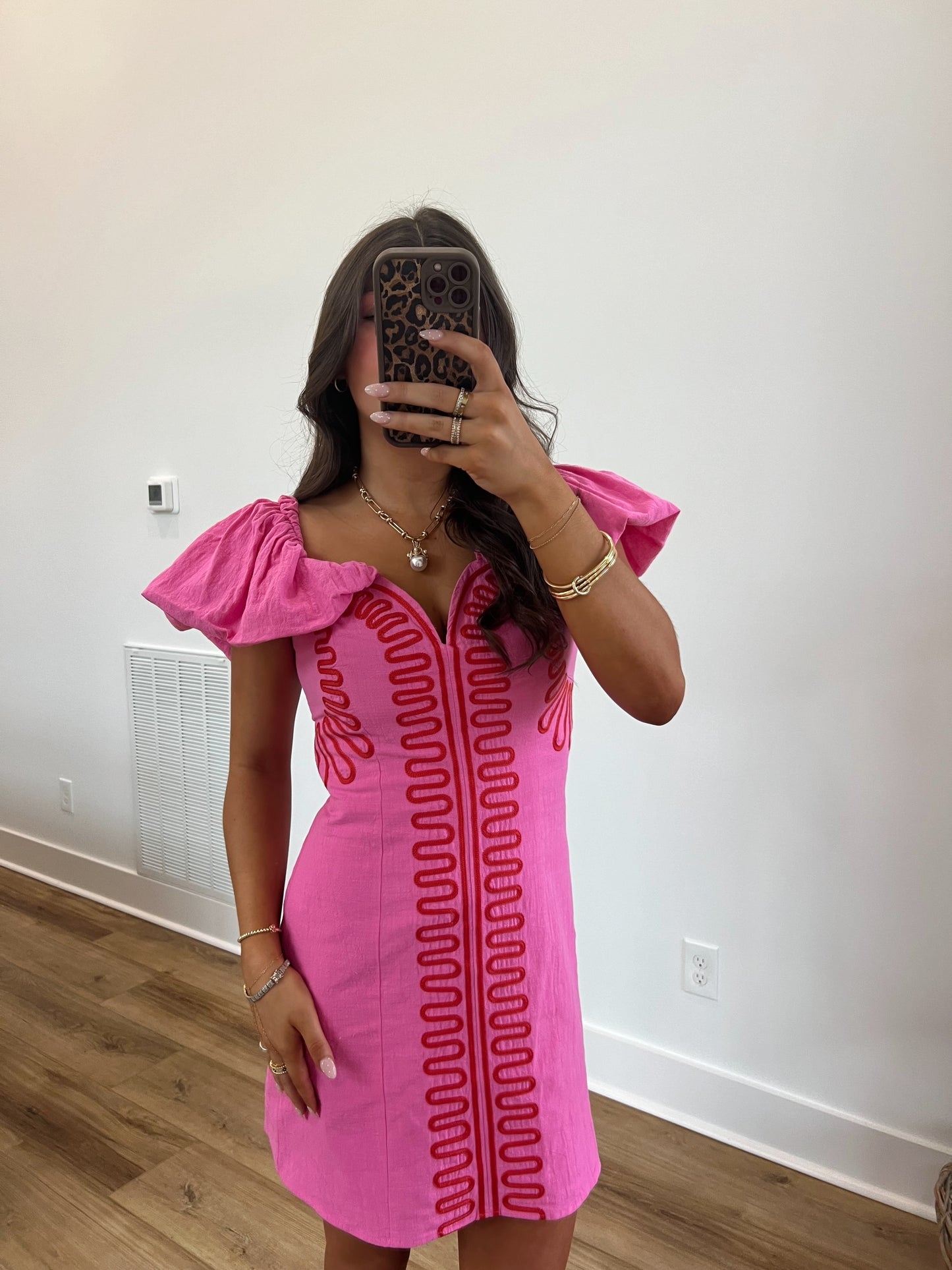 (Pink) Tropical Time Mini Dress