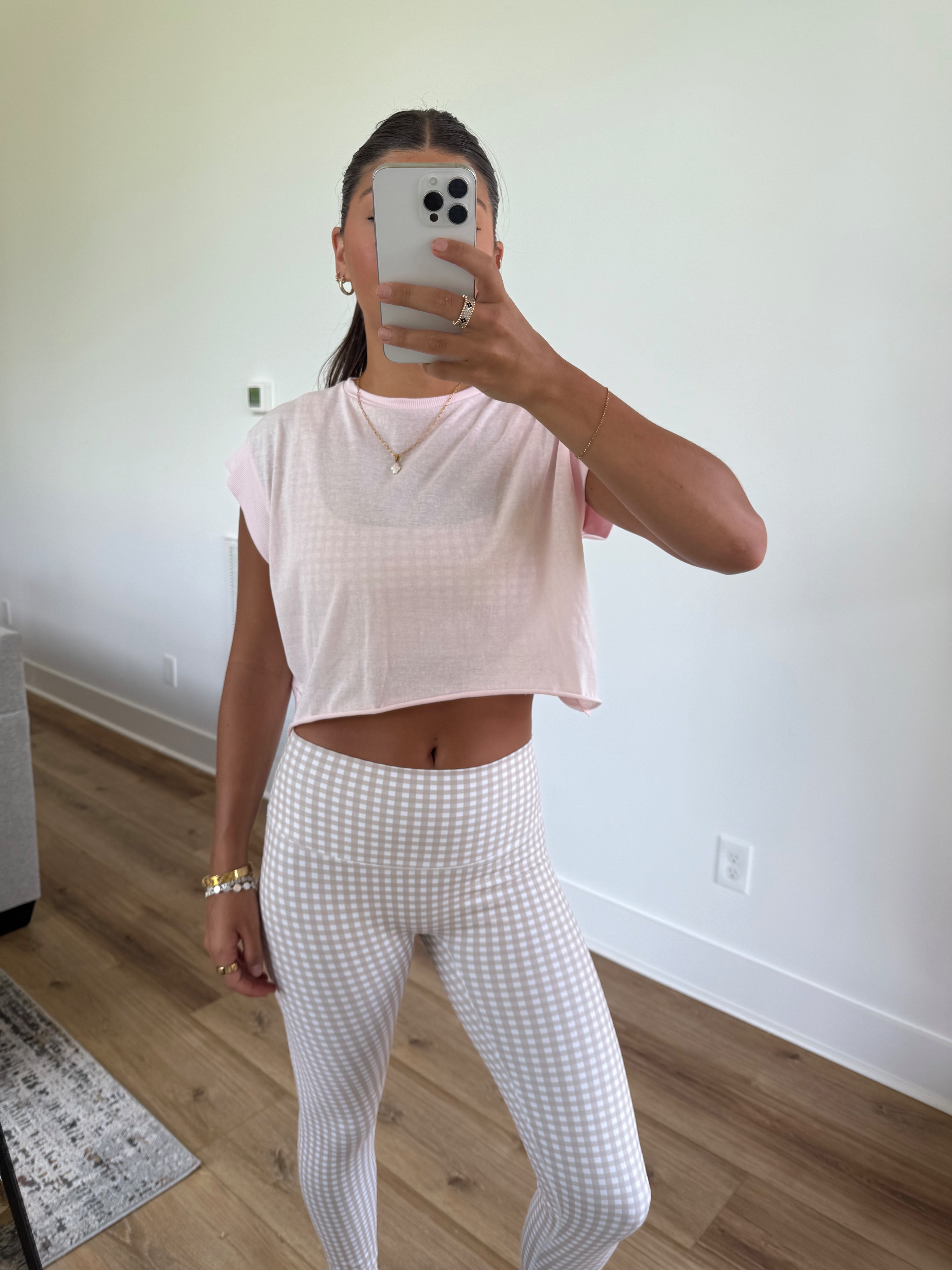 Pink Back Cut Out Tee