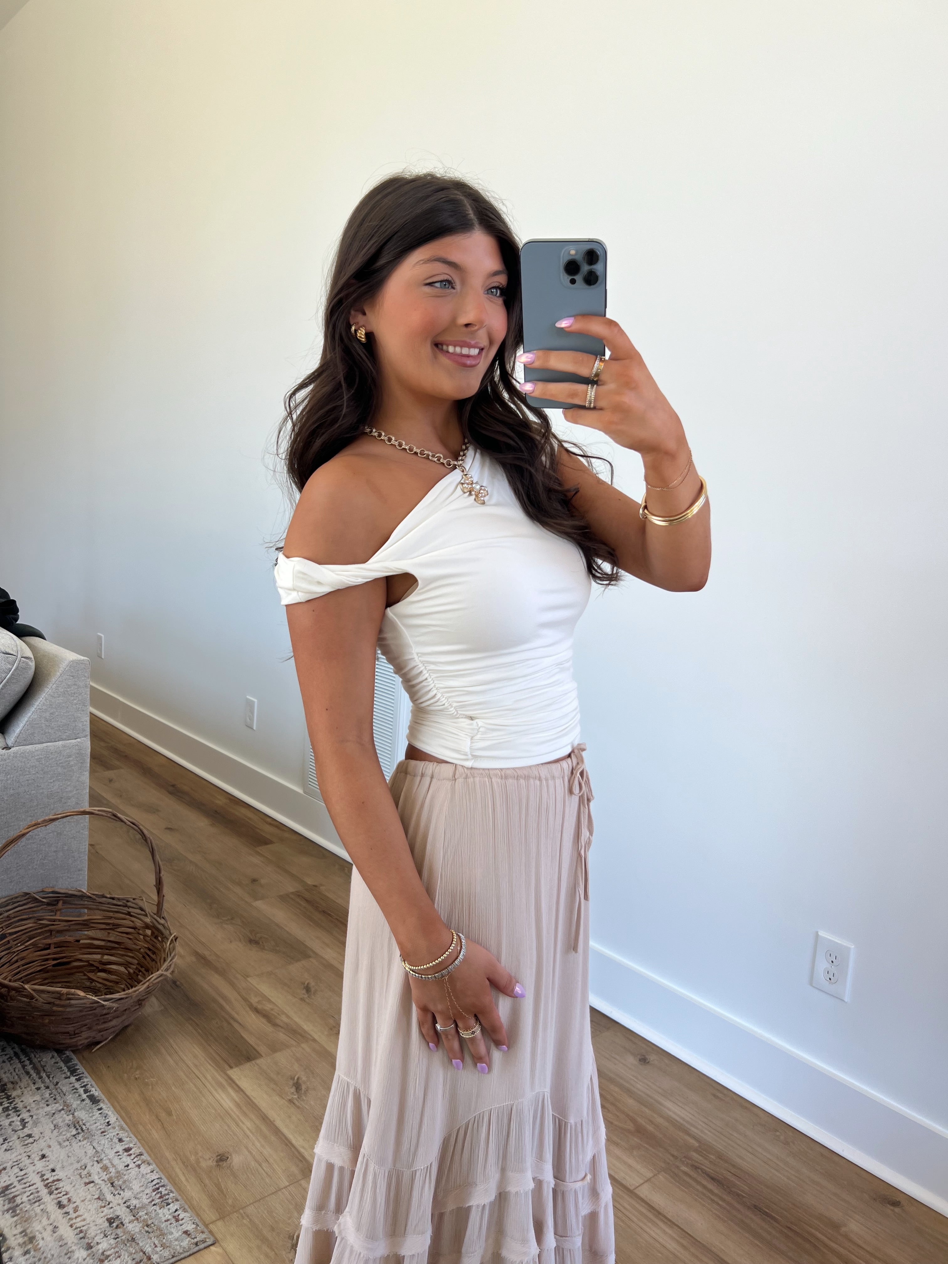 White Elevated Basic Top (Restock)