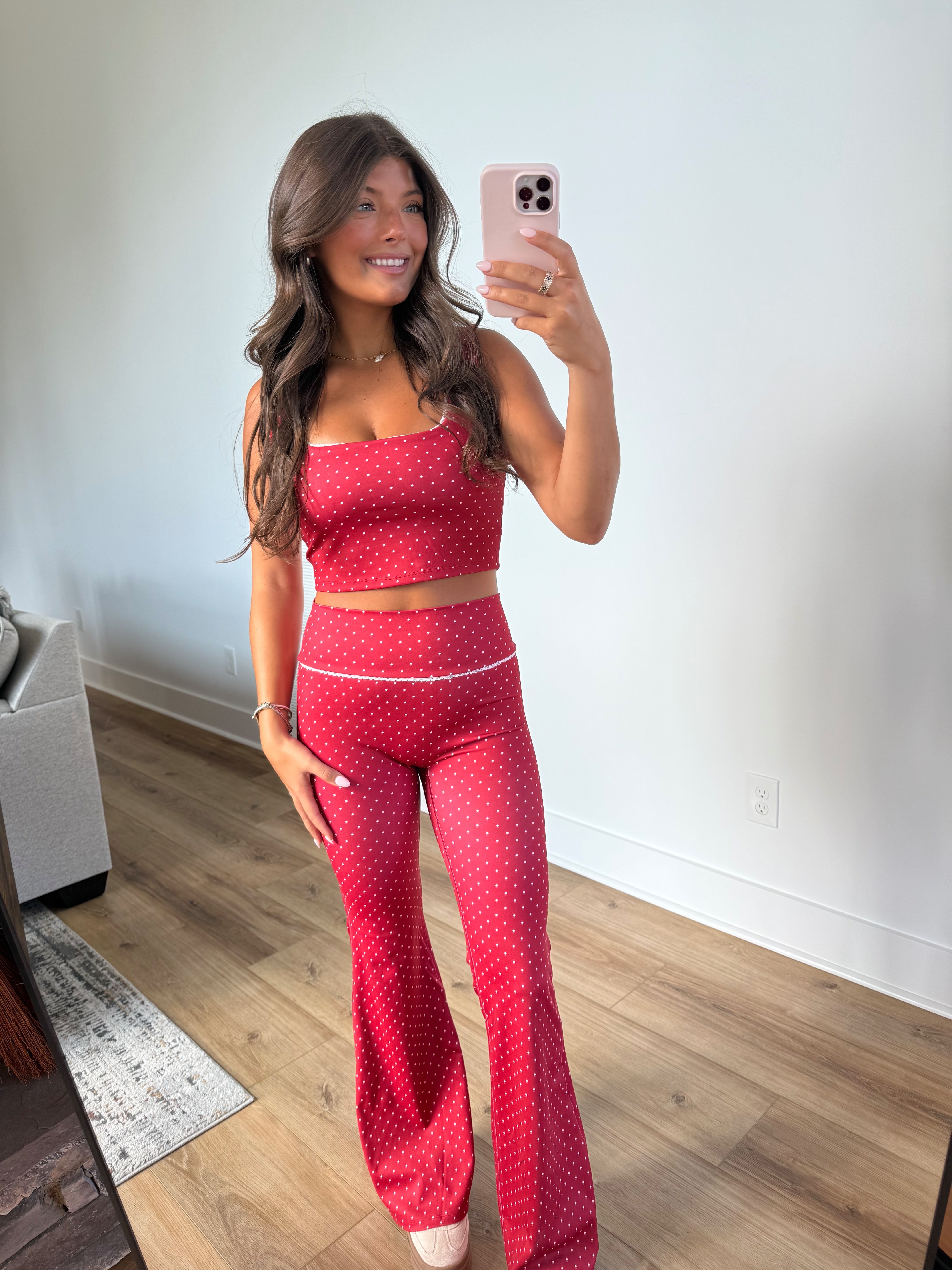 Red/White Polka Dot Athletic Set