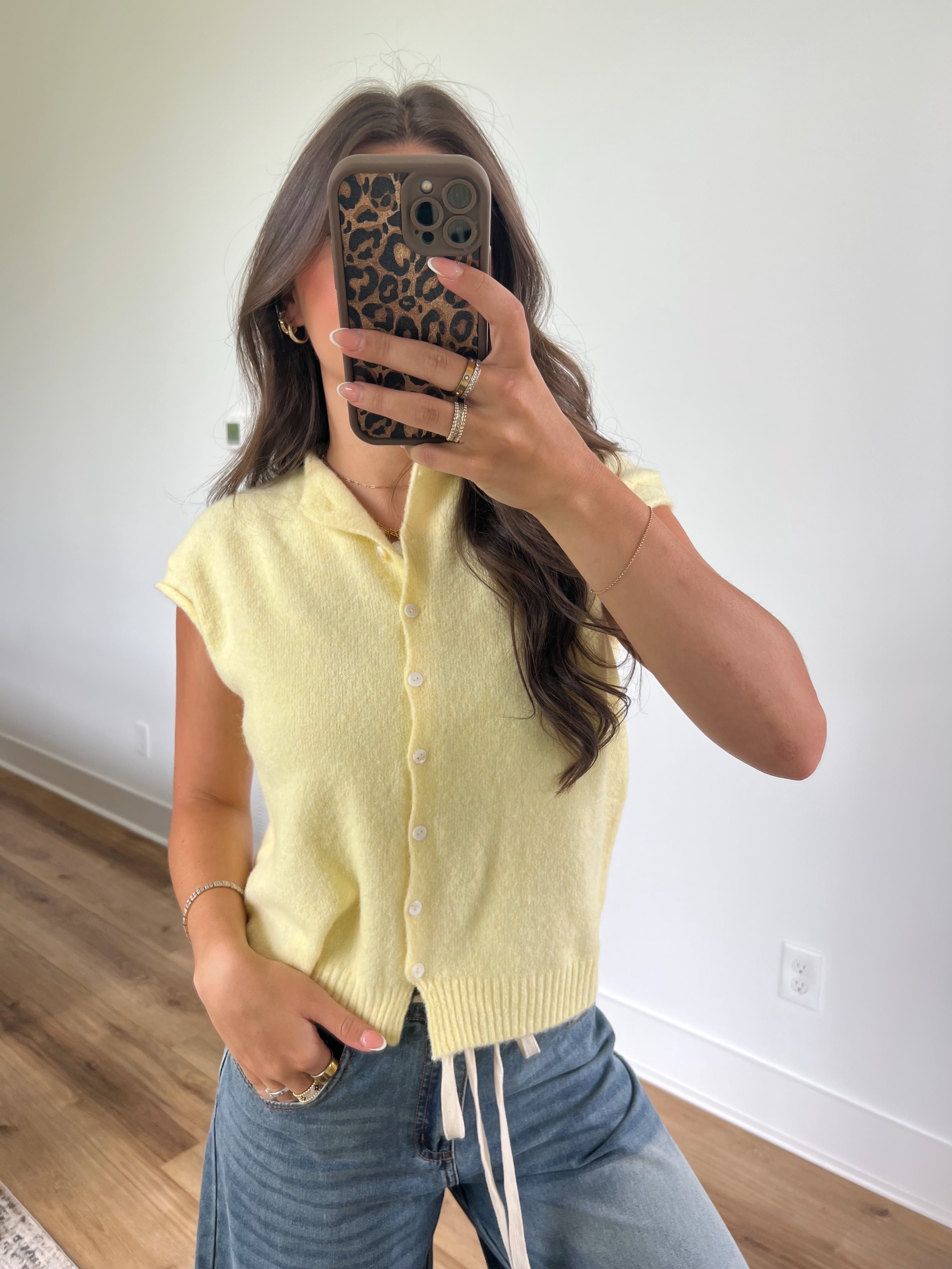 Best Dress Cardigan Vest (Yellow)