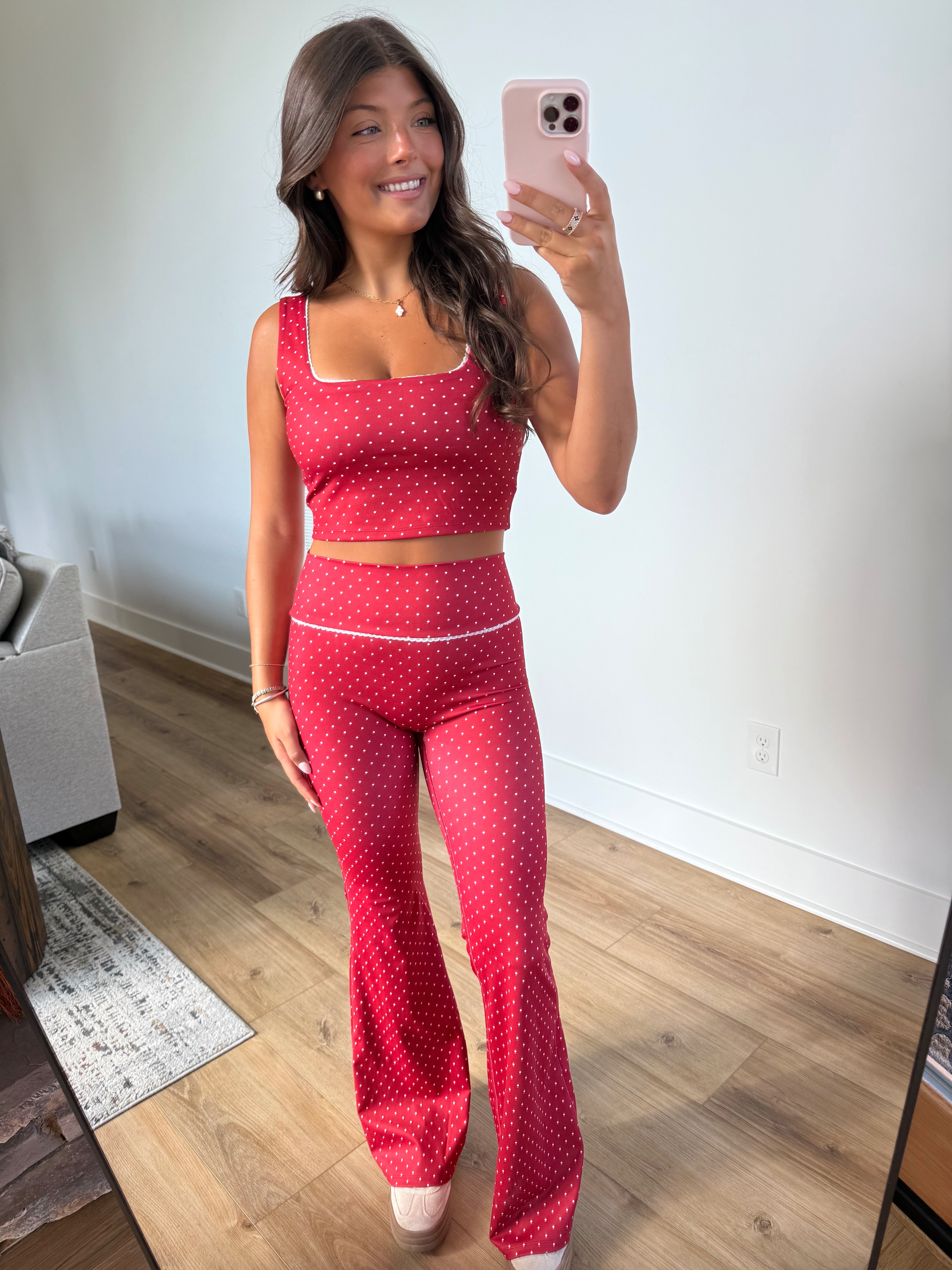 Red/White Polka Dot Athletic Set