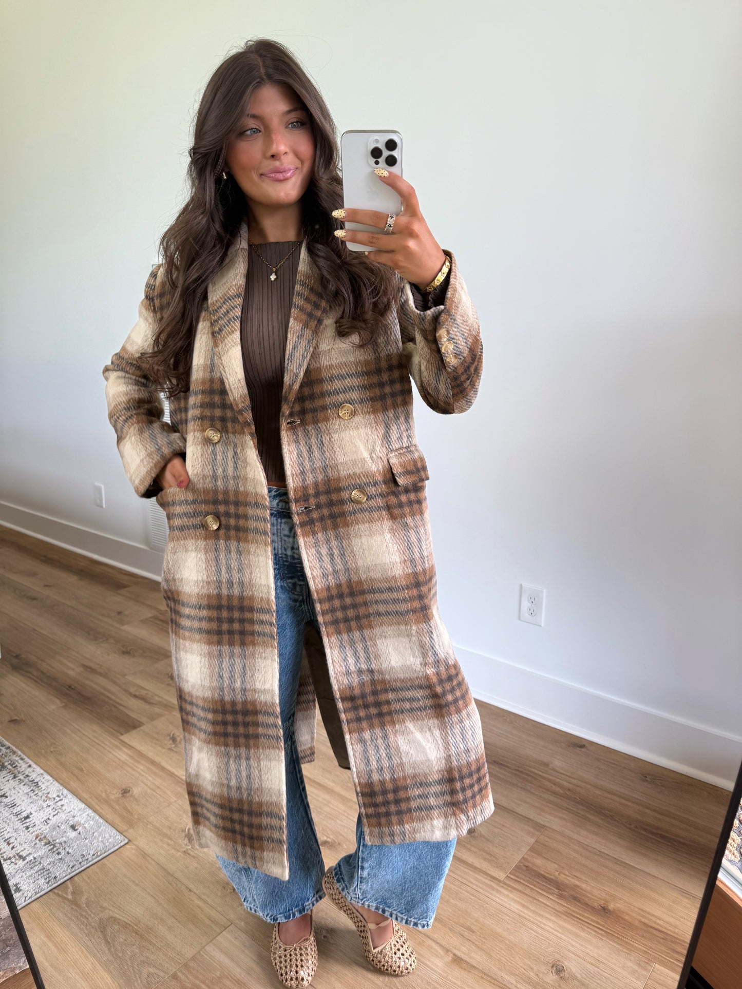 Keep Me Warm Plaid Duster