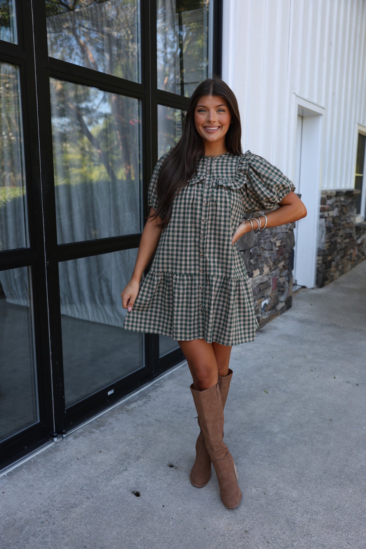 Connor Gingham Mini Dress