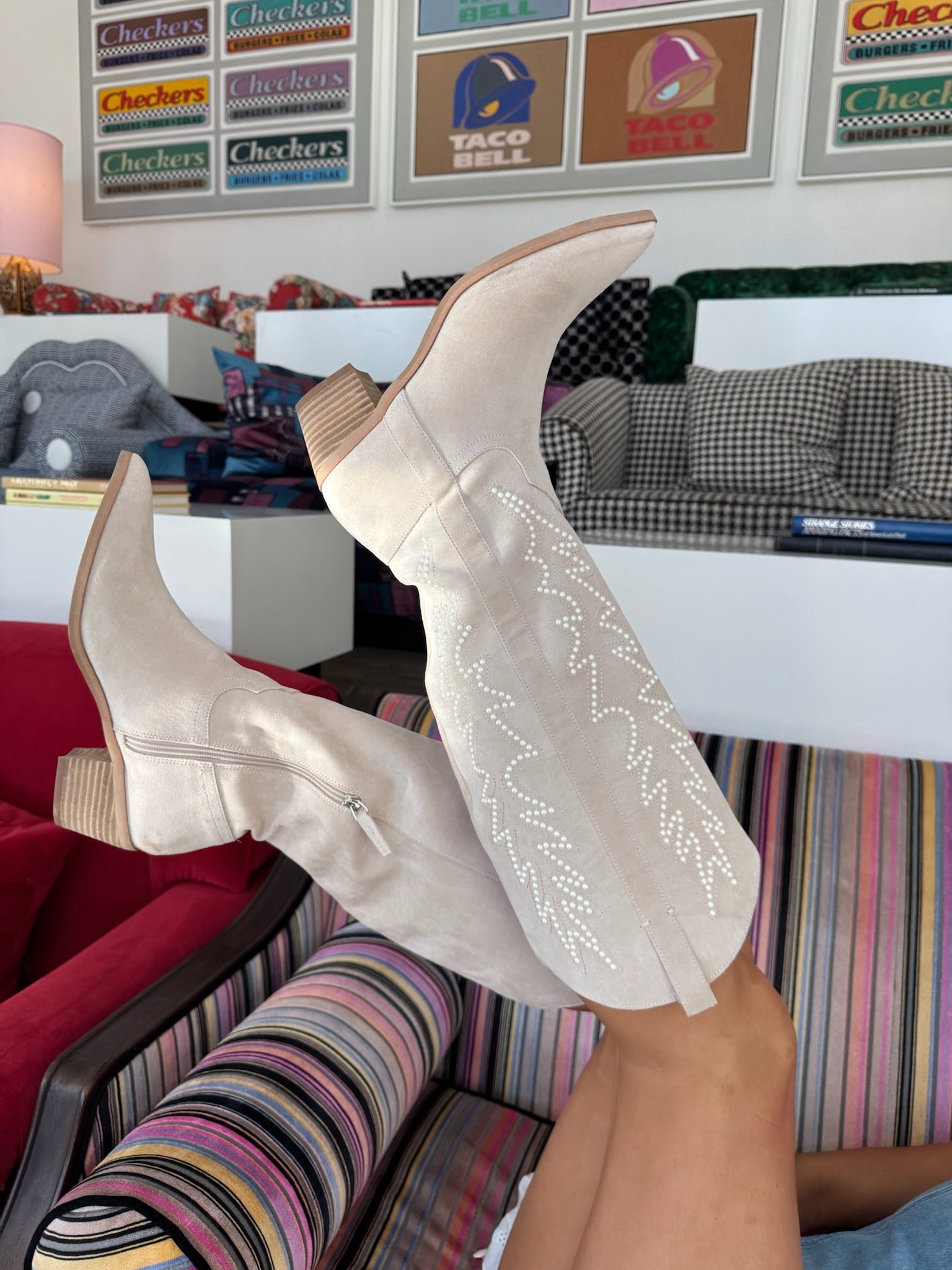 In The City Cowgirl Boot (Ivory)