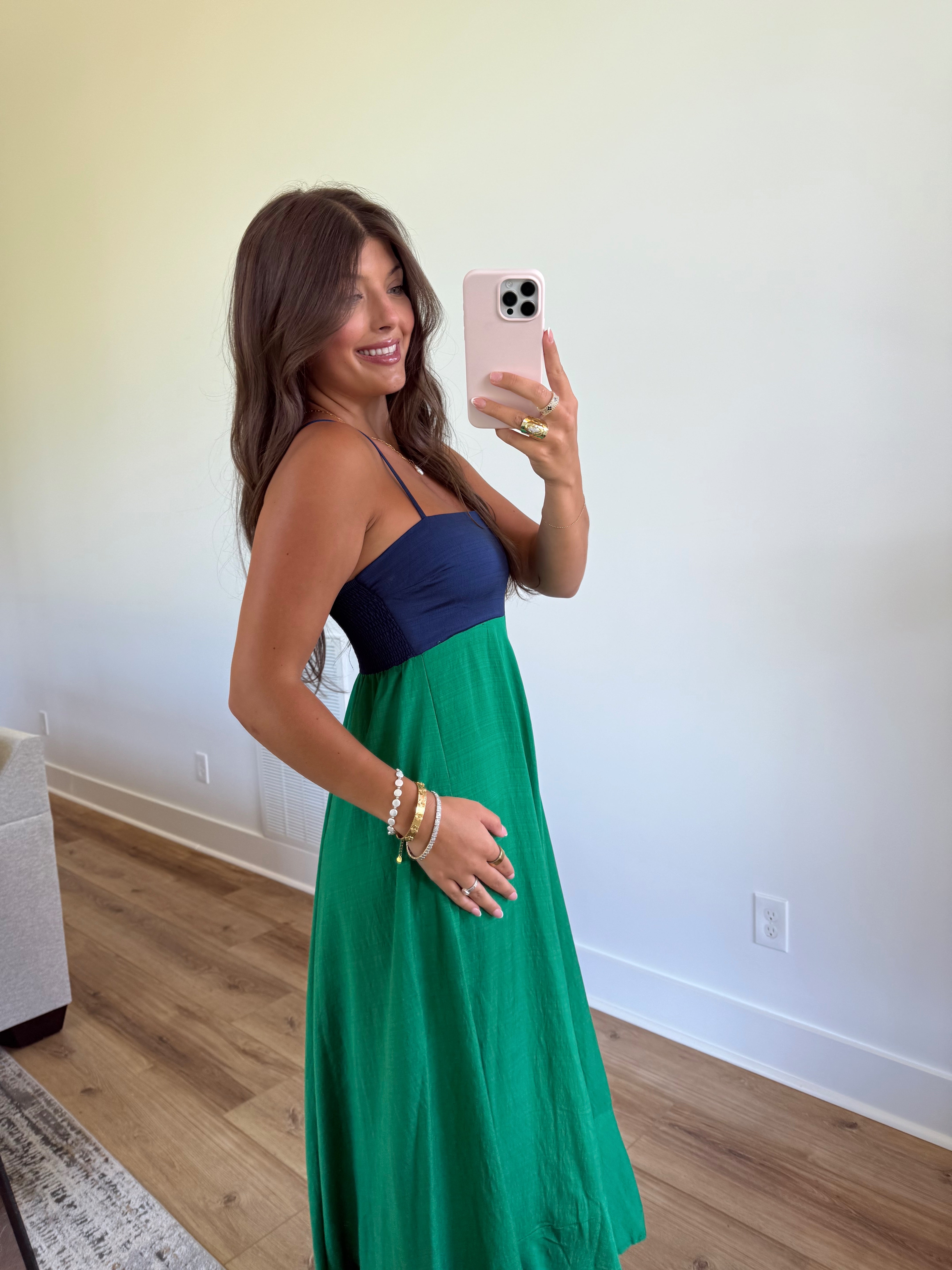 Island Glow Maxi Dress (Blue/Green)