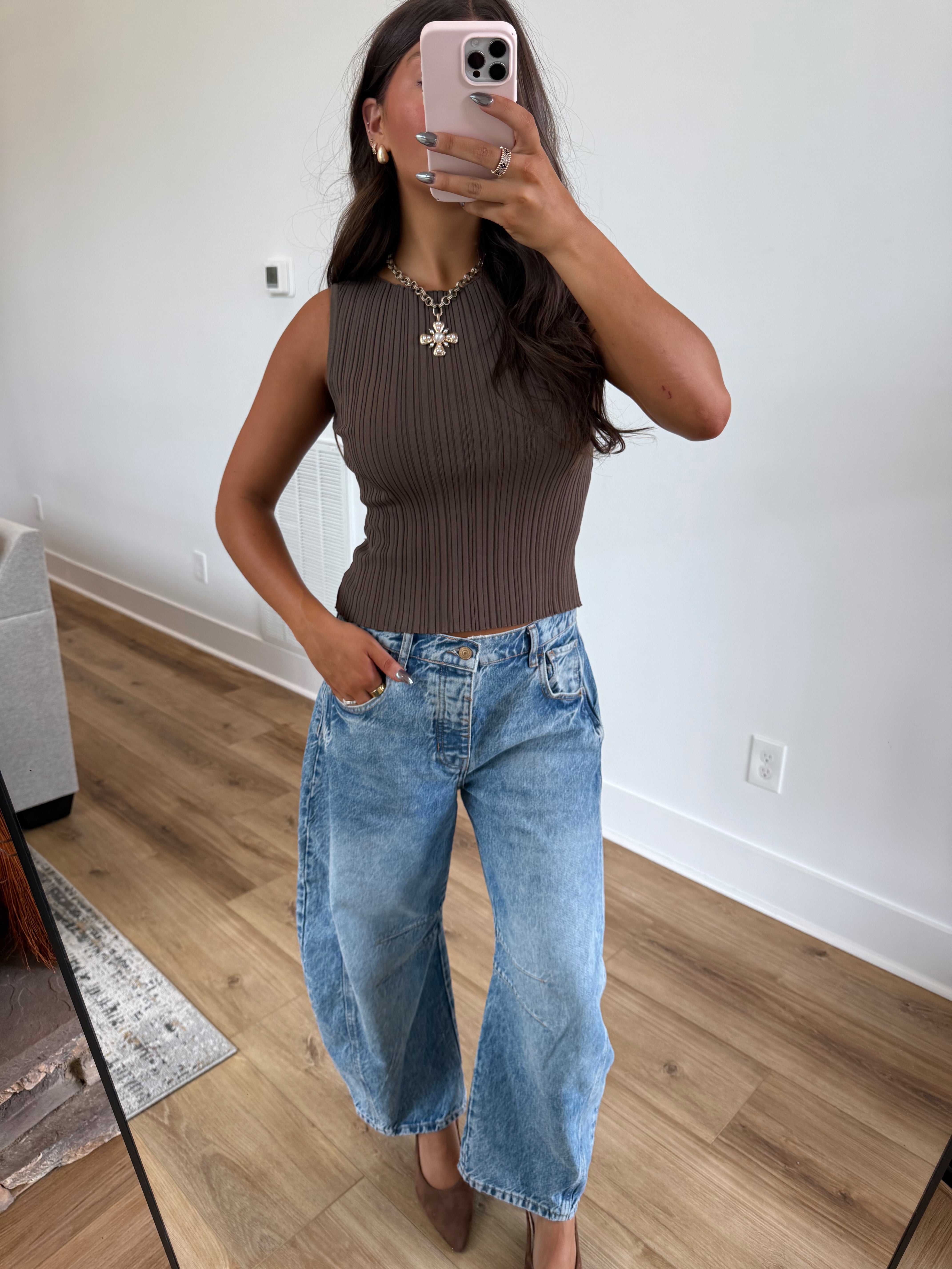 The Mocha Ribbed Tank