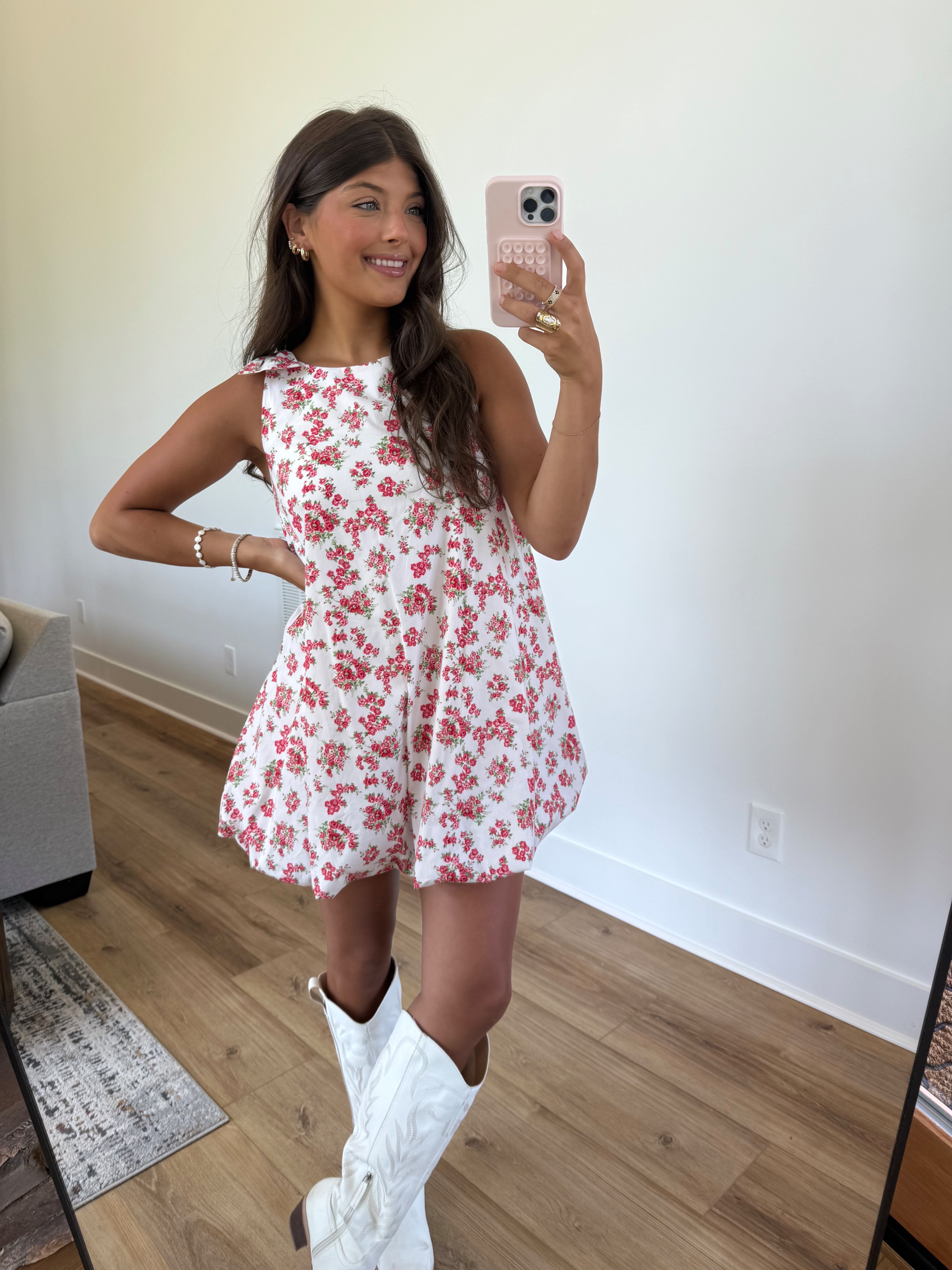 The Blossom Bubble Mini Dress
