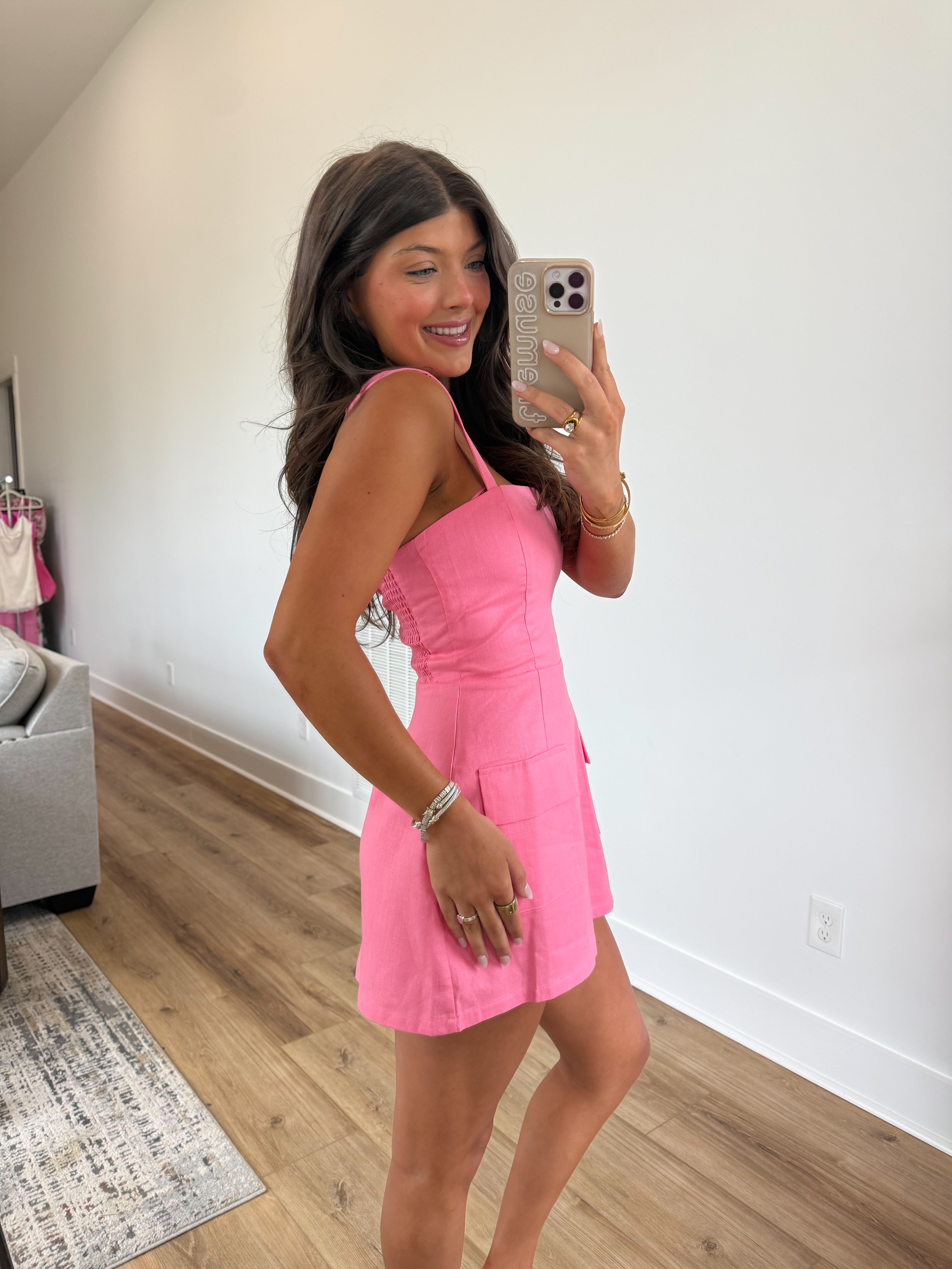 The Muse Sister Romper (Barbie Pink)