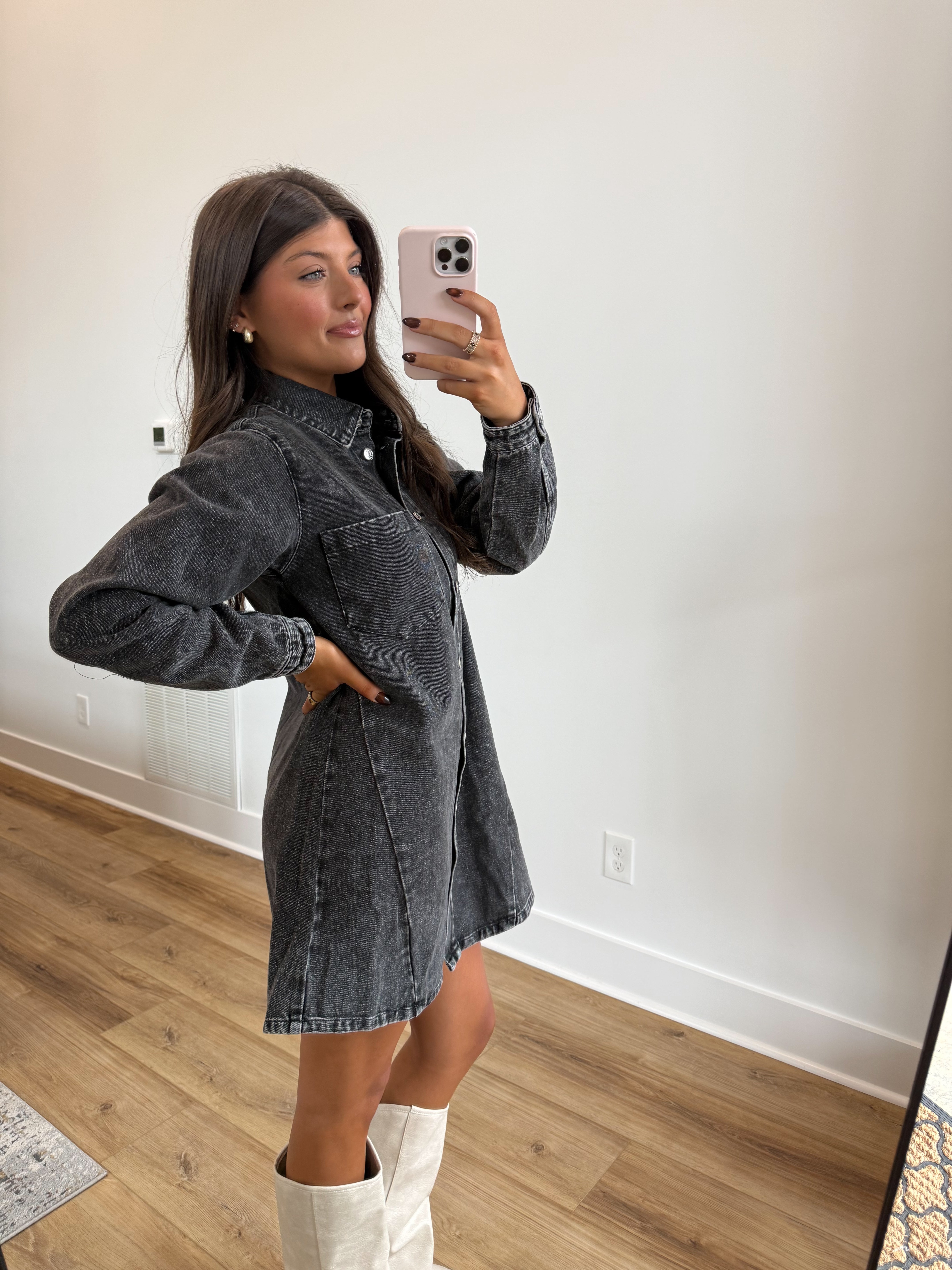 The Blake Denim Shirt Dress