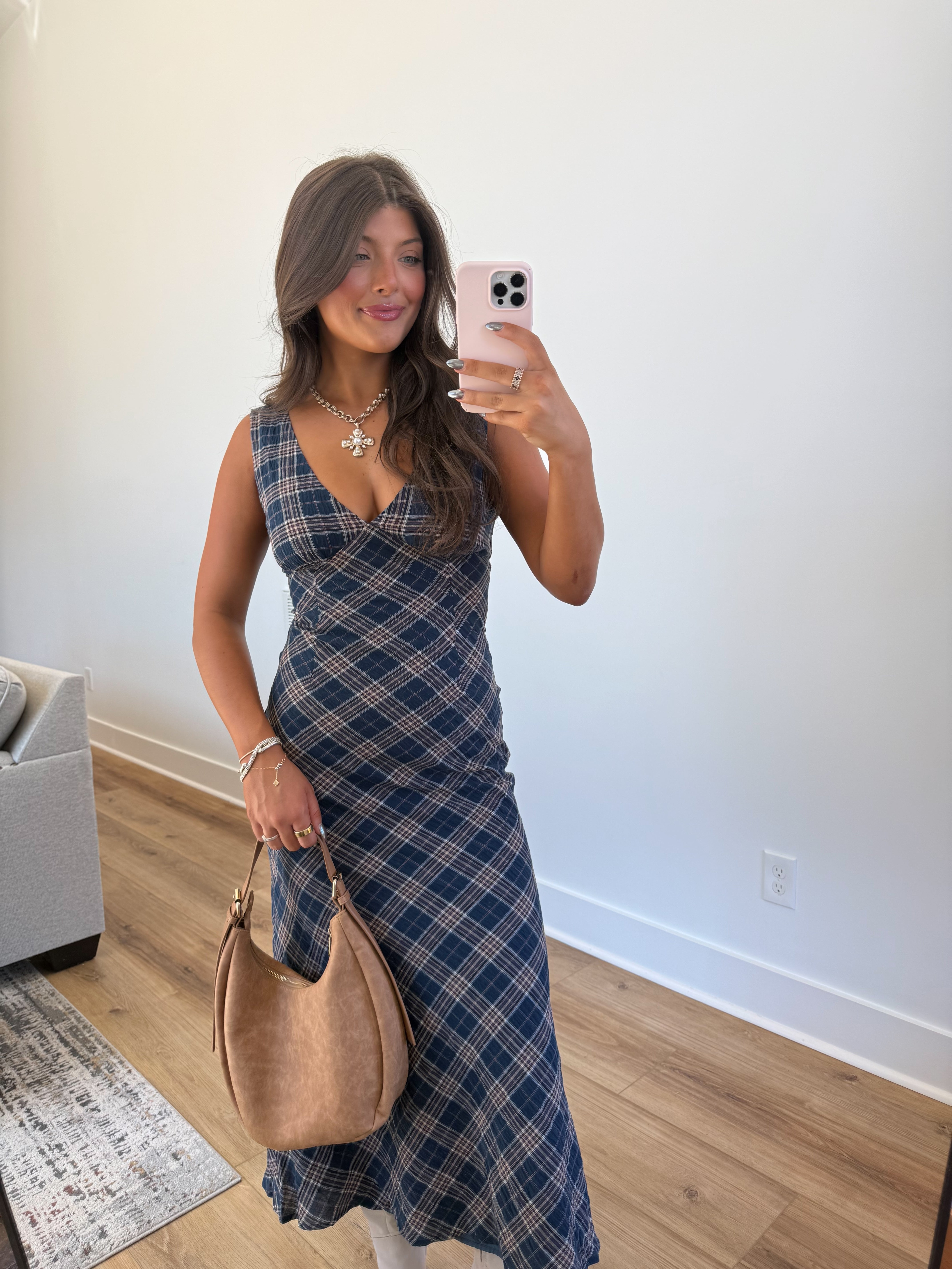 The Heritage Check Dress (Navy)
