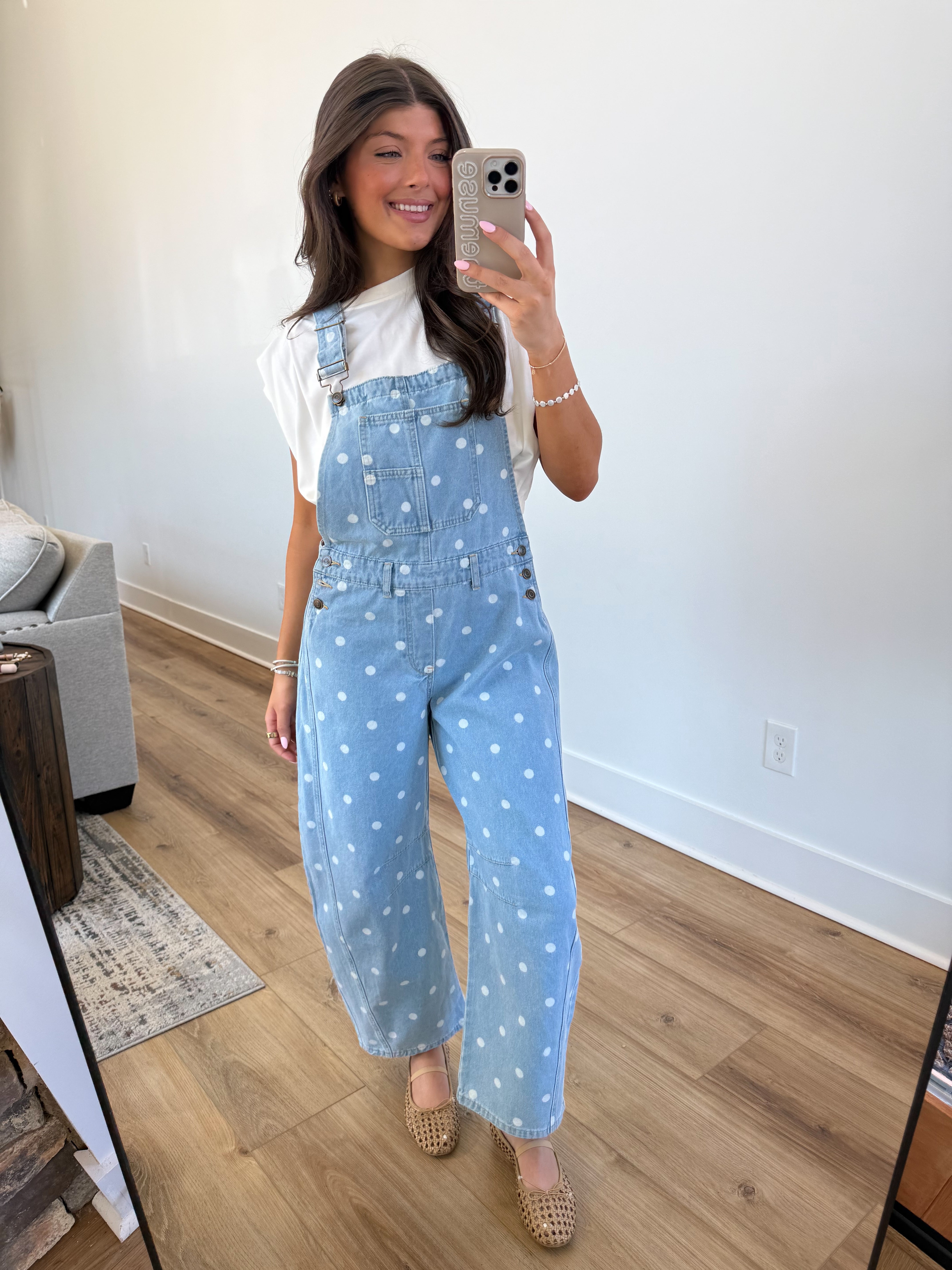 The Bluebell Dot Overalls (Restock)
