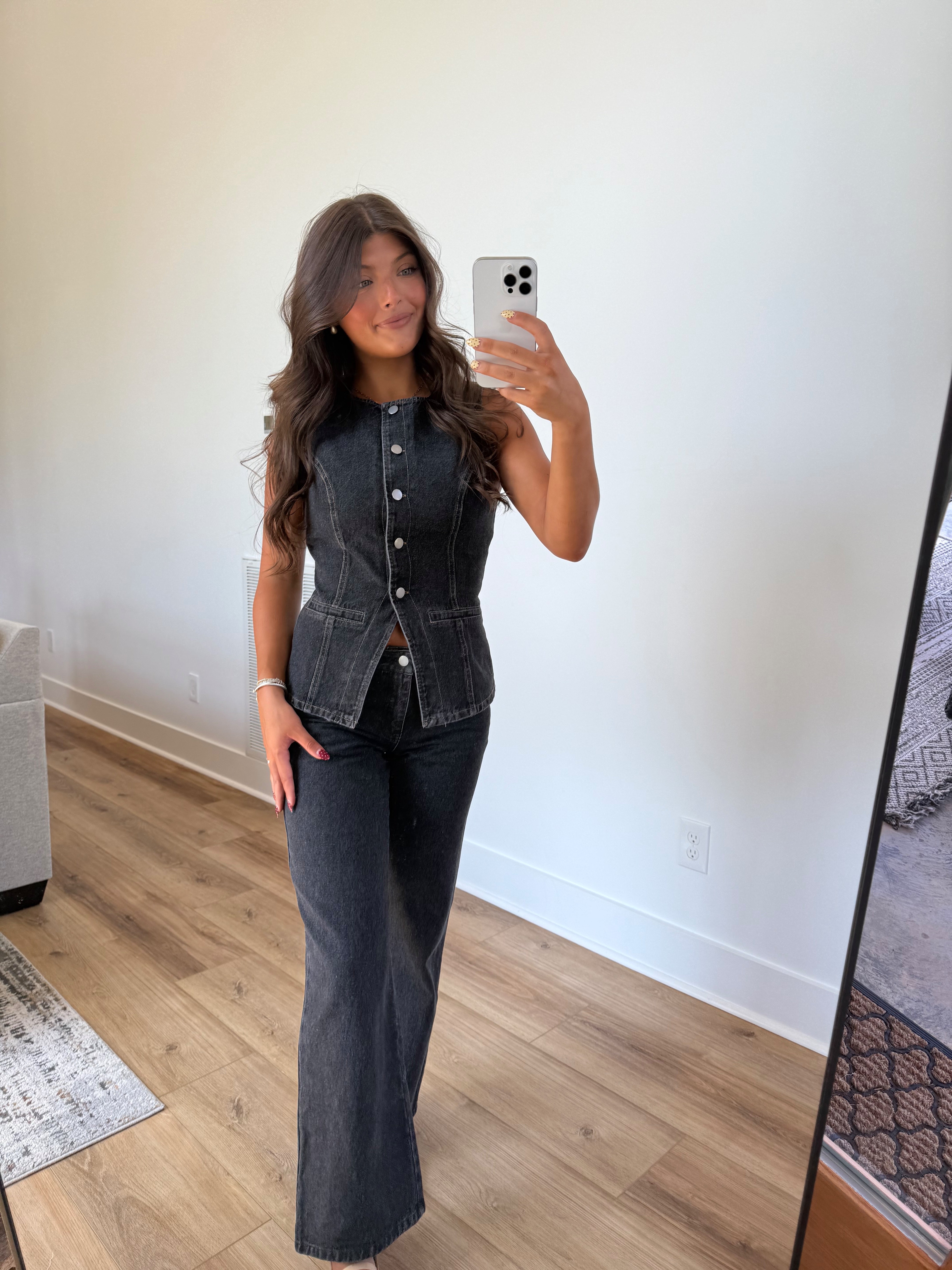 Dark Denim Low Waisted Set
