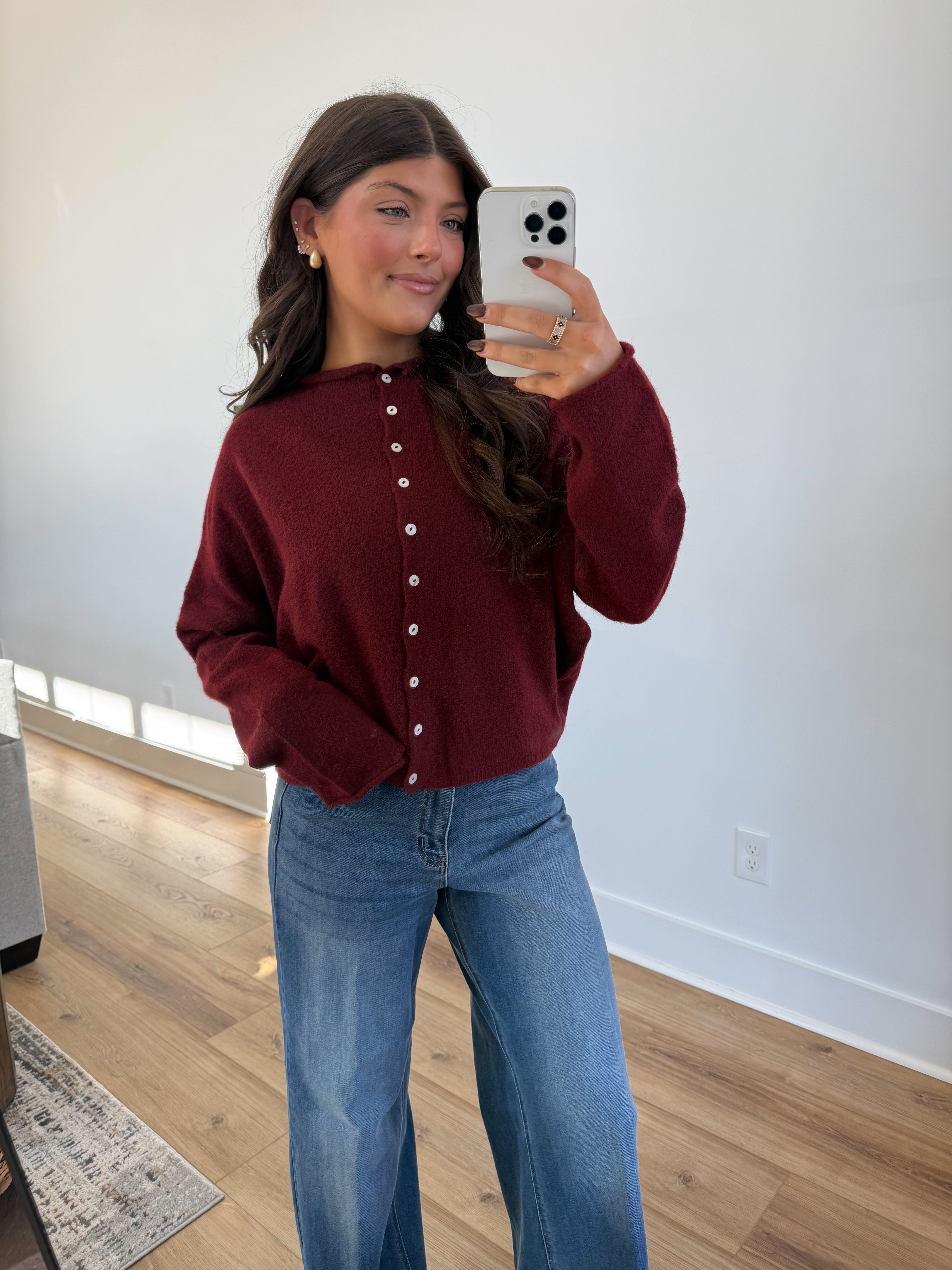 Best Dress Cardigan (Burgundy)