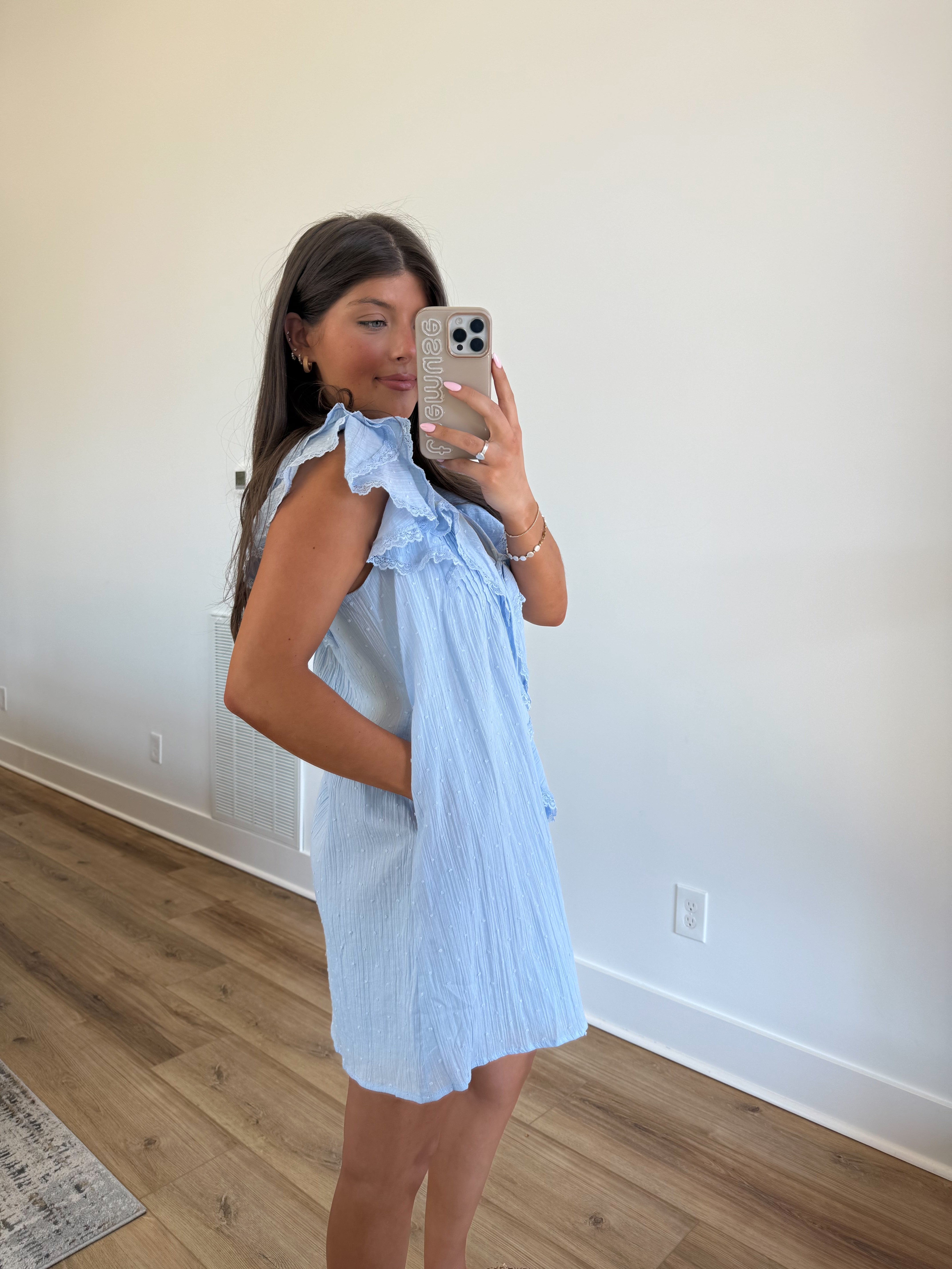 The Seaside Lace Dress (Blue)