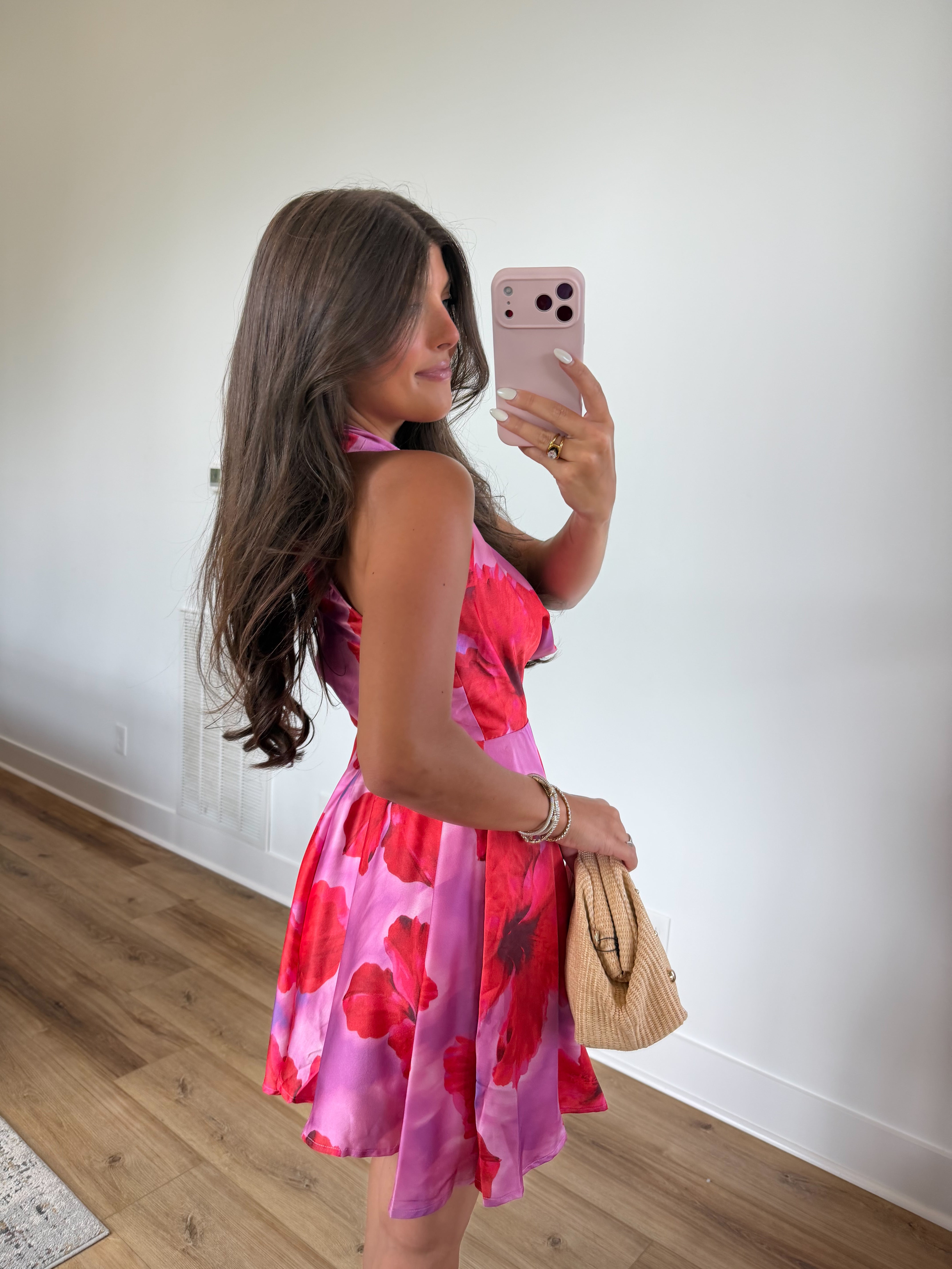 Hibiscus Bloom Mini Dress