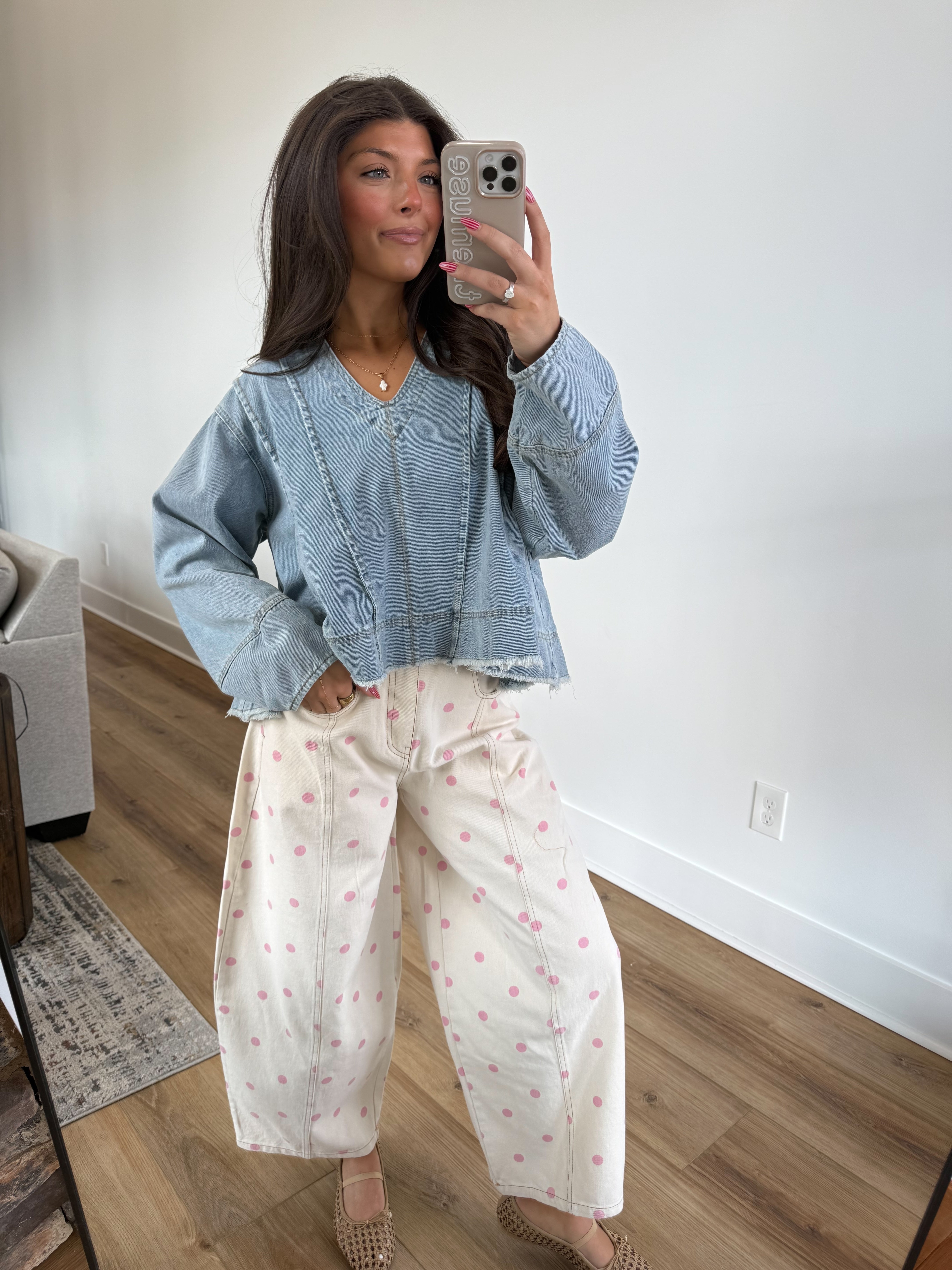 The Polly Barrel Jean (Pink)