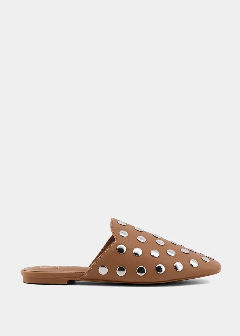 Silver Stud Mules