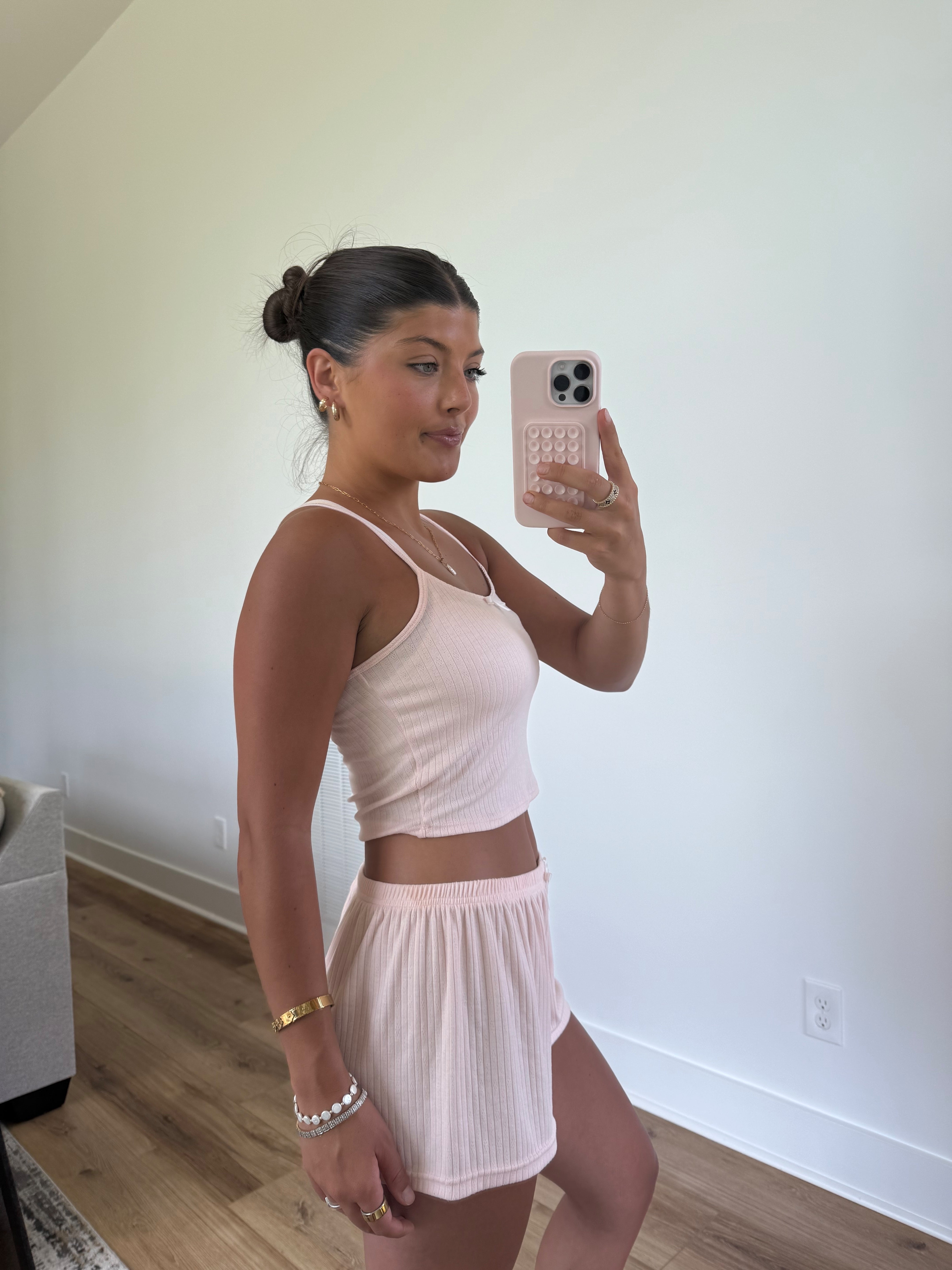 Strawberry Pointelle Cami TOP