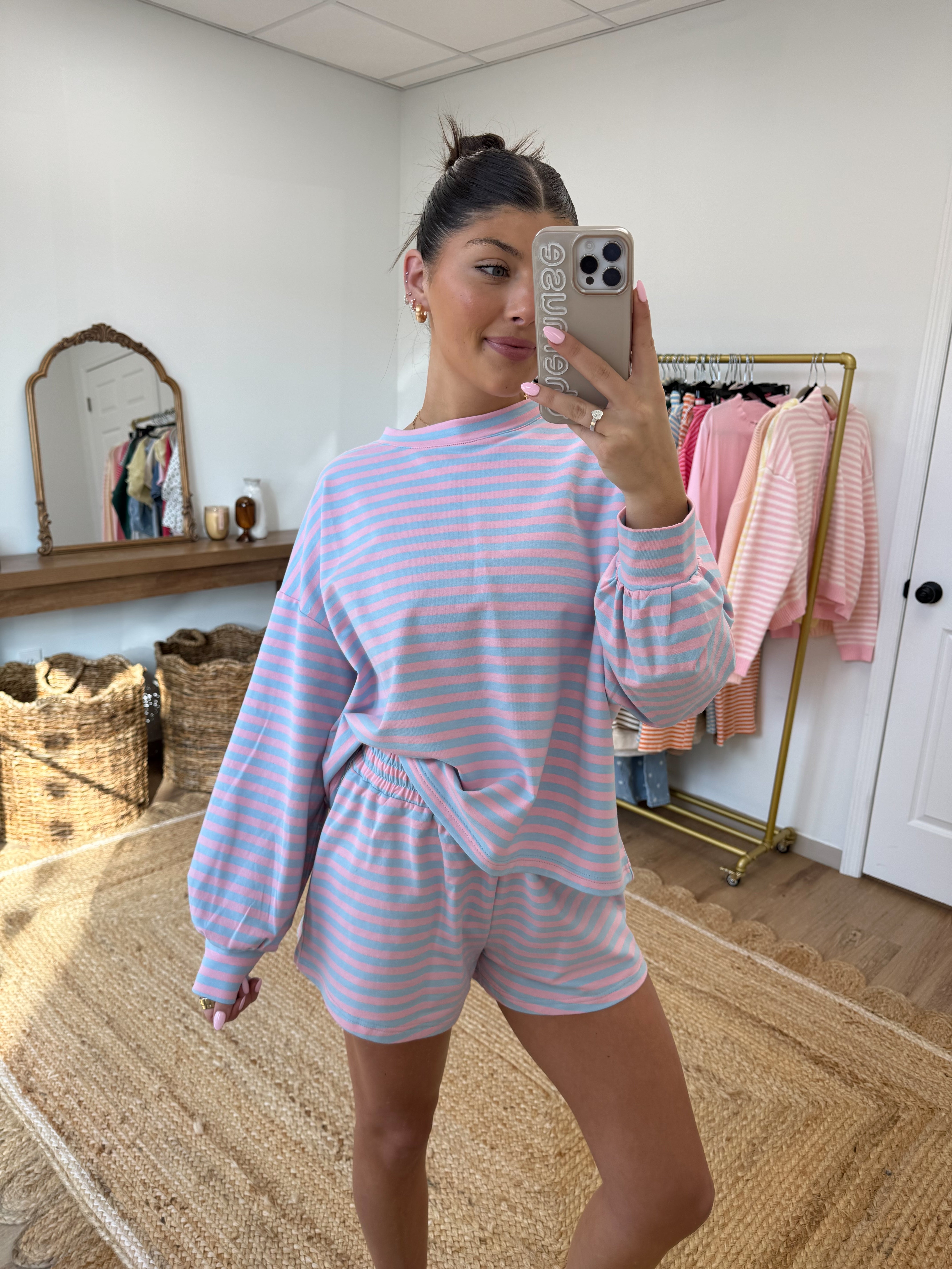 Cotton Candy Stripe Lounge Set